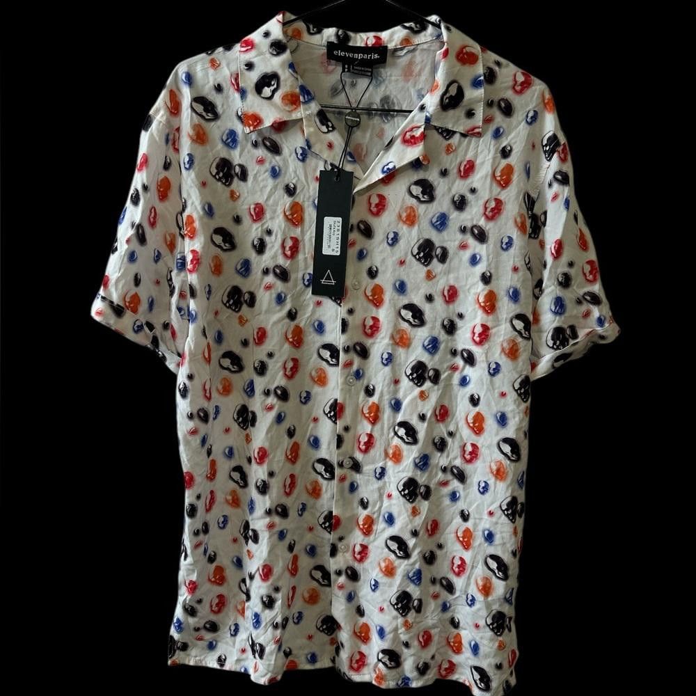 Designer BNWT Elevenparis Men's Skull Print Short Sleeve Shirt Size US S / EU 44-46 / 1 - 2 Thumbnail