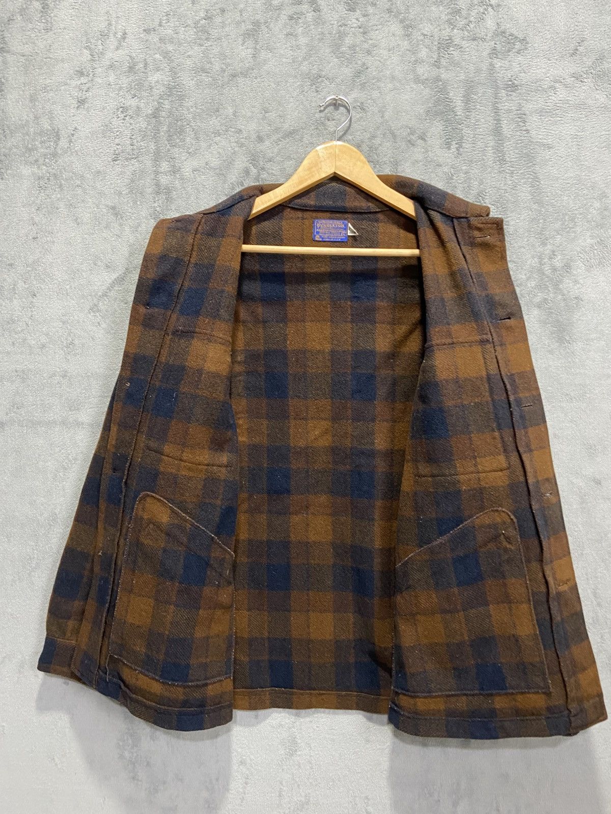 Pendleton Vintage 90’s Pendleton Virgin Wool Plaid Jacket Size US L / EU 52-54 / 3 - 3 Thumbnail