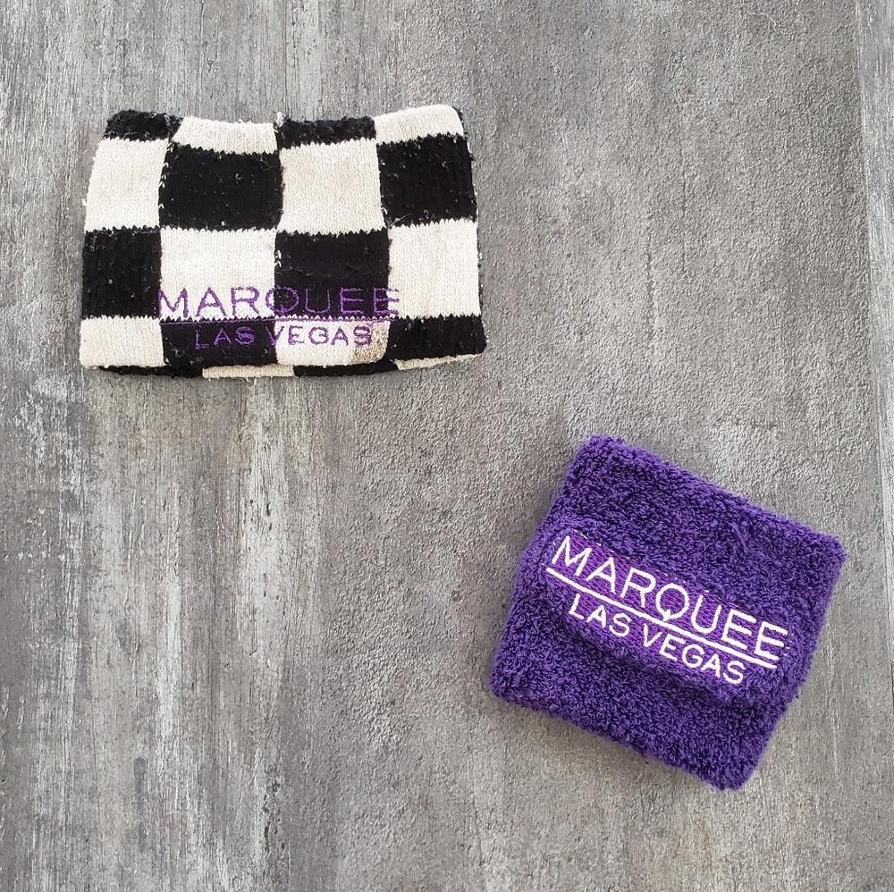 Designer Black Purple Marquee Kaskade Sweatband Size ONE SIZE - 1 Thumbnail