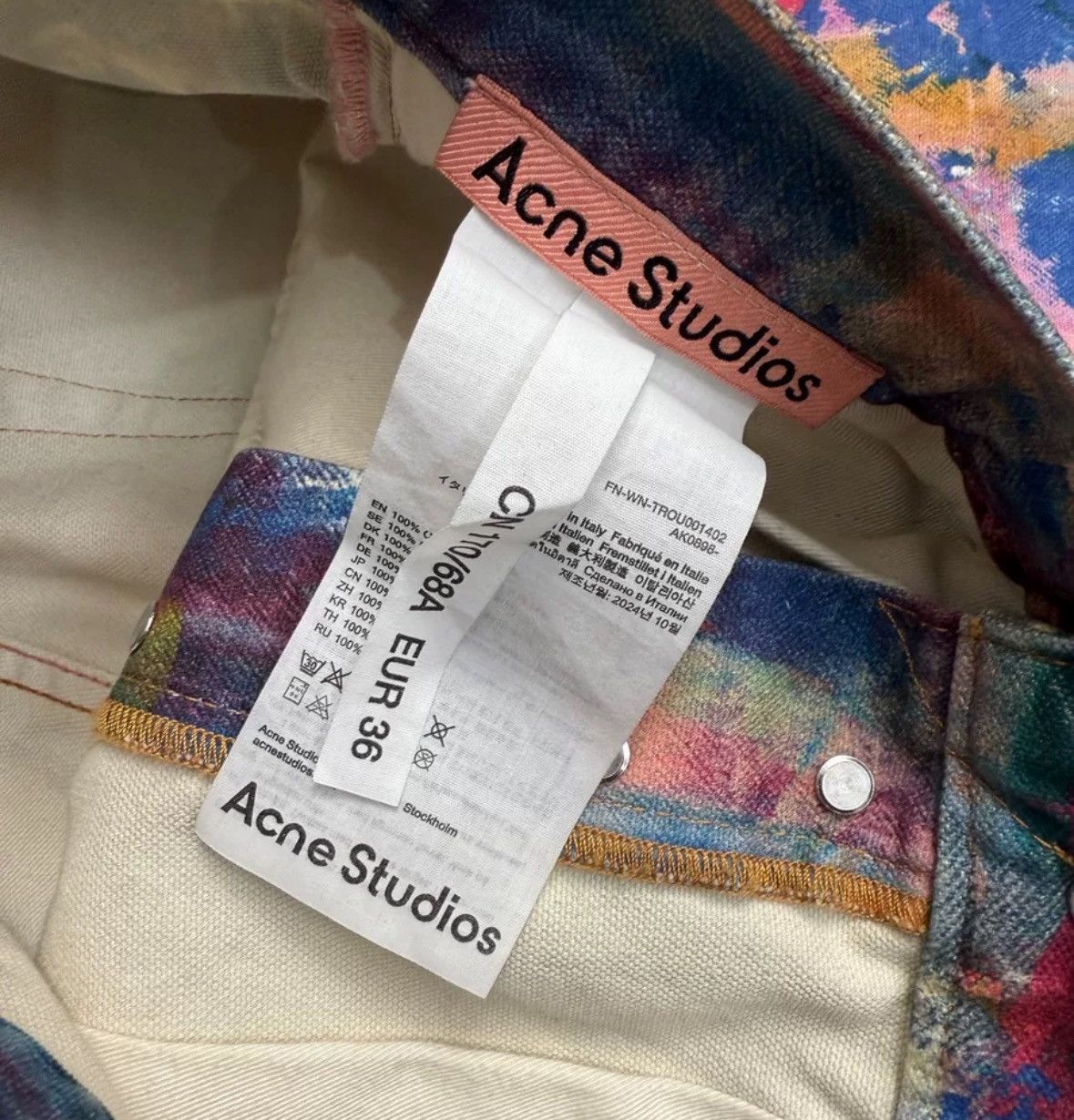 Acne Studios Acne studios Baggy color low-waisted wide-leg pants Size US 36 / EU 52 - 6 Thumbnail