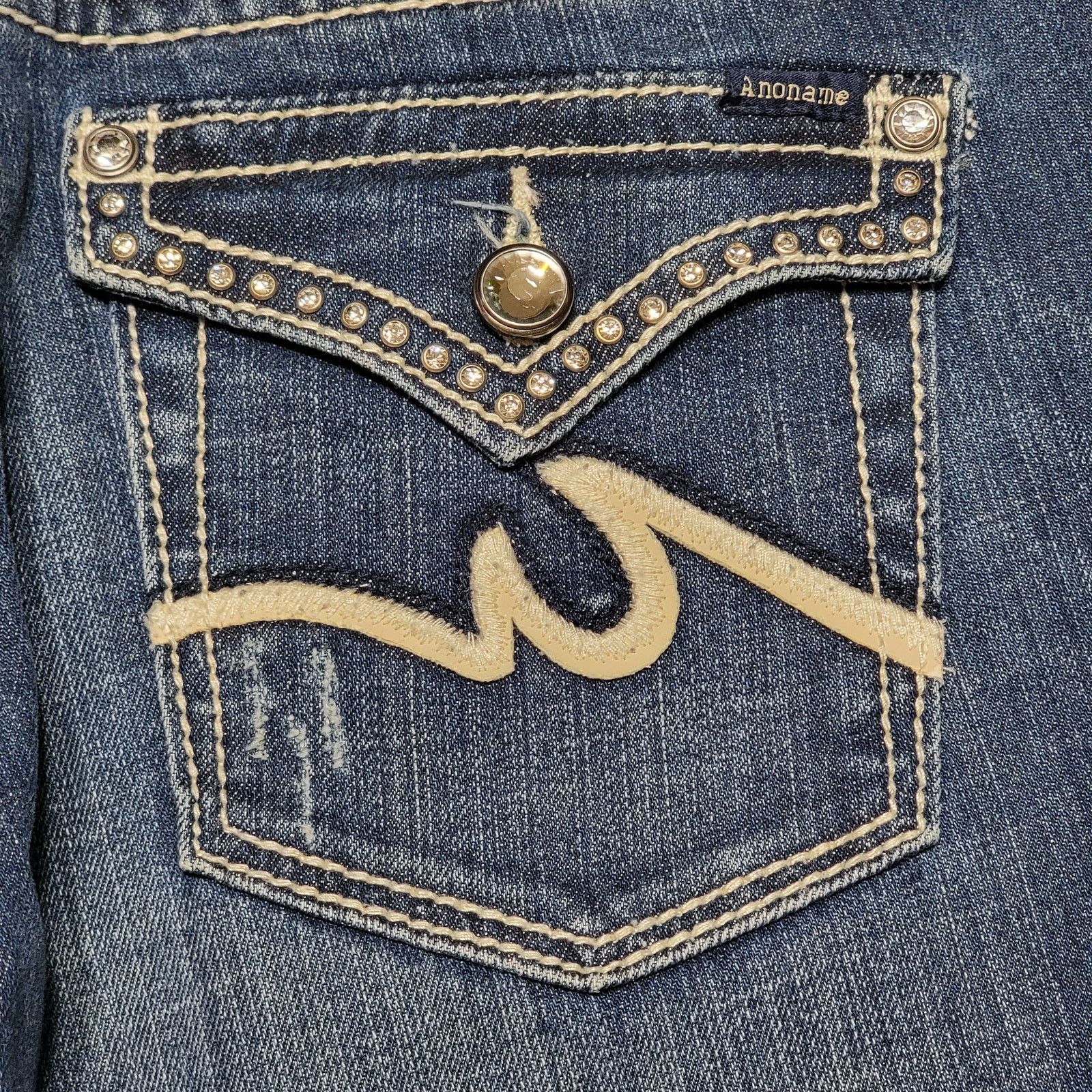 Anoname Joelle Boot-Cut Denim Jeans w/ Bling - Size 29 NWT