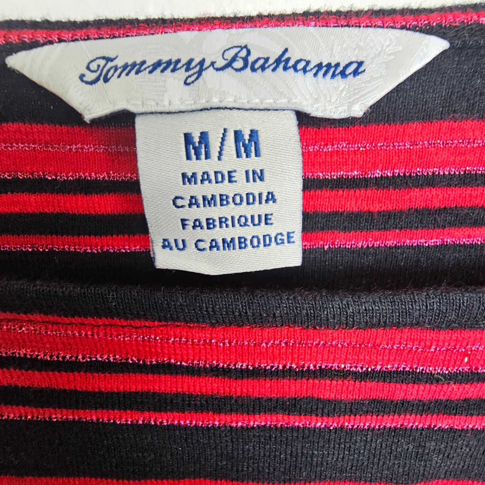 Tommy Bahama Tommy Bahama Women Ashby Isles Rib Stipe Slub T-Shirt Resort Size M / US 6-8 / IT 42-44 - 7 Thumbnail