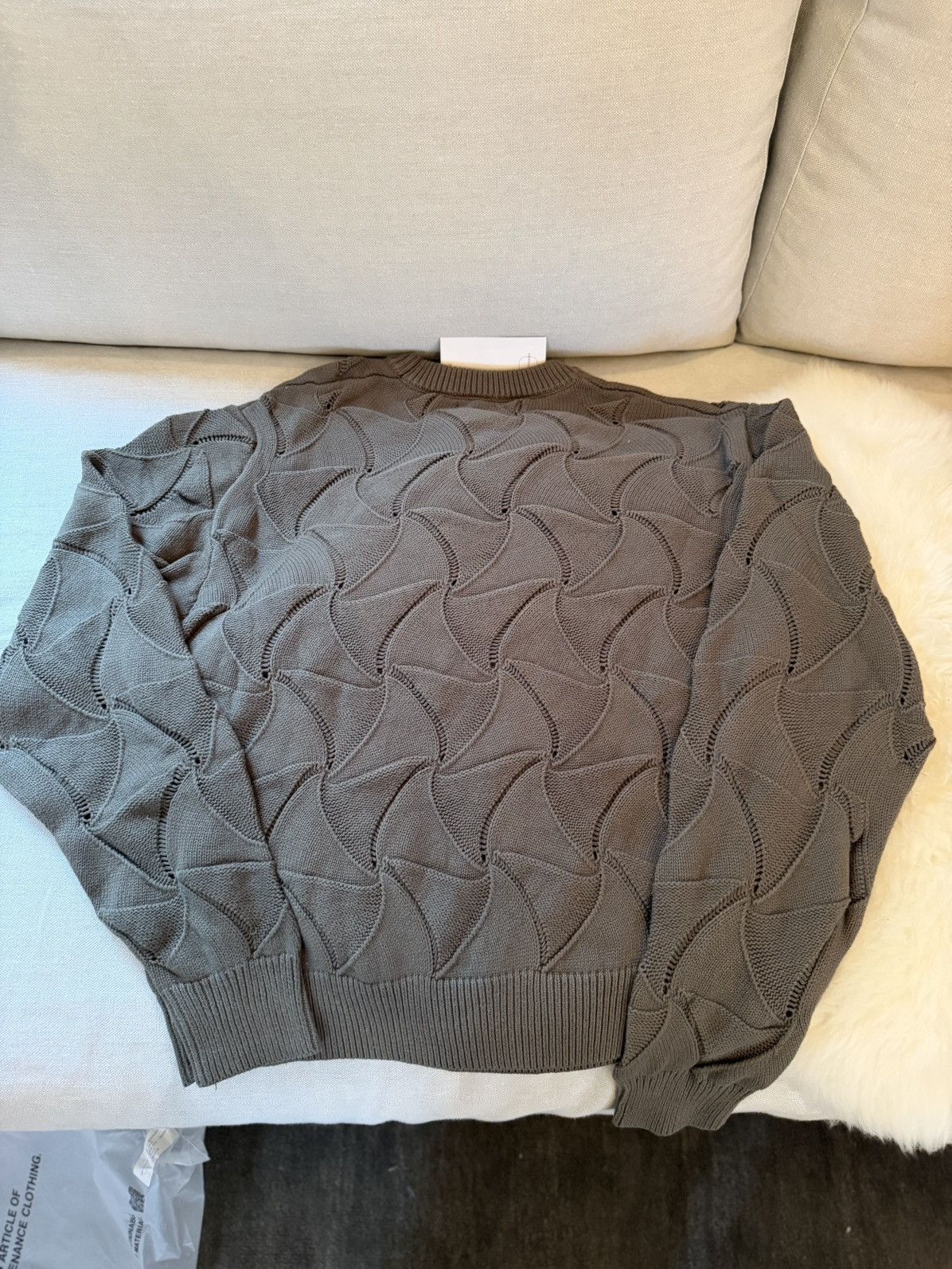 No Maintenance No Maintenance Geometric Crewneck Olive Size US M / EU 48-50 / 2 - 2 Thumbnail