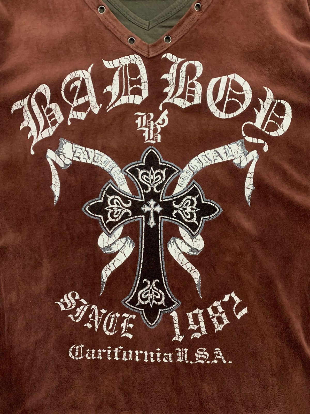 If Six Was Nine Japanese Brand Badboy Cross Printed Long Sleeve Punk T-shirt Size US S / EU 44-46 / 1 - 5 Thumbnail