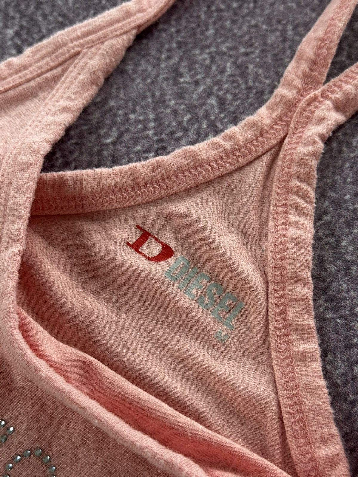 Diesel Avant Garde Vintage Y2K Diesel Sexy Rhinestones Tank Top Size M / US 6-8 / IT 42-44 - 9 Thumbnail