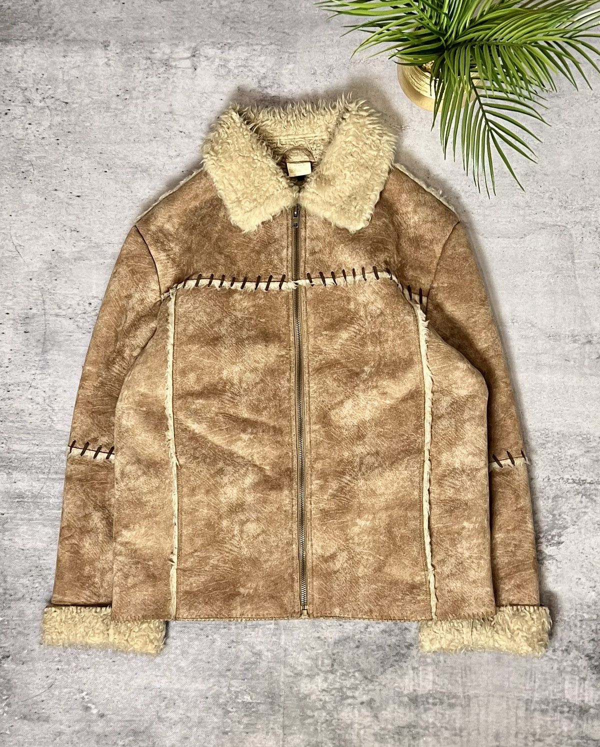 Vintage Crazy Vintage Sheepskin Jacket Size US XL / EU 56 / 4 - 8 Thumbnail