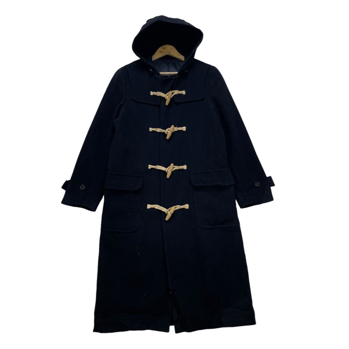 Autumn Cashmere × Yohji Yamamoto 💥Ined Yohji Yamamoto Toggles Button Hoodie Long Coat Jacke Size M / US 6-8 / IT 42-44 - 2 Thumbnail