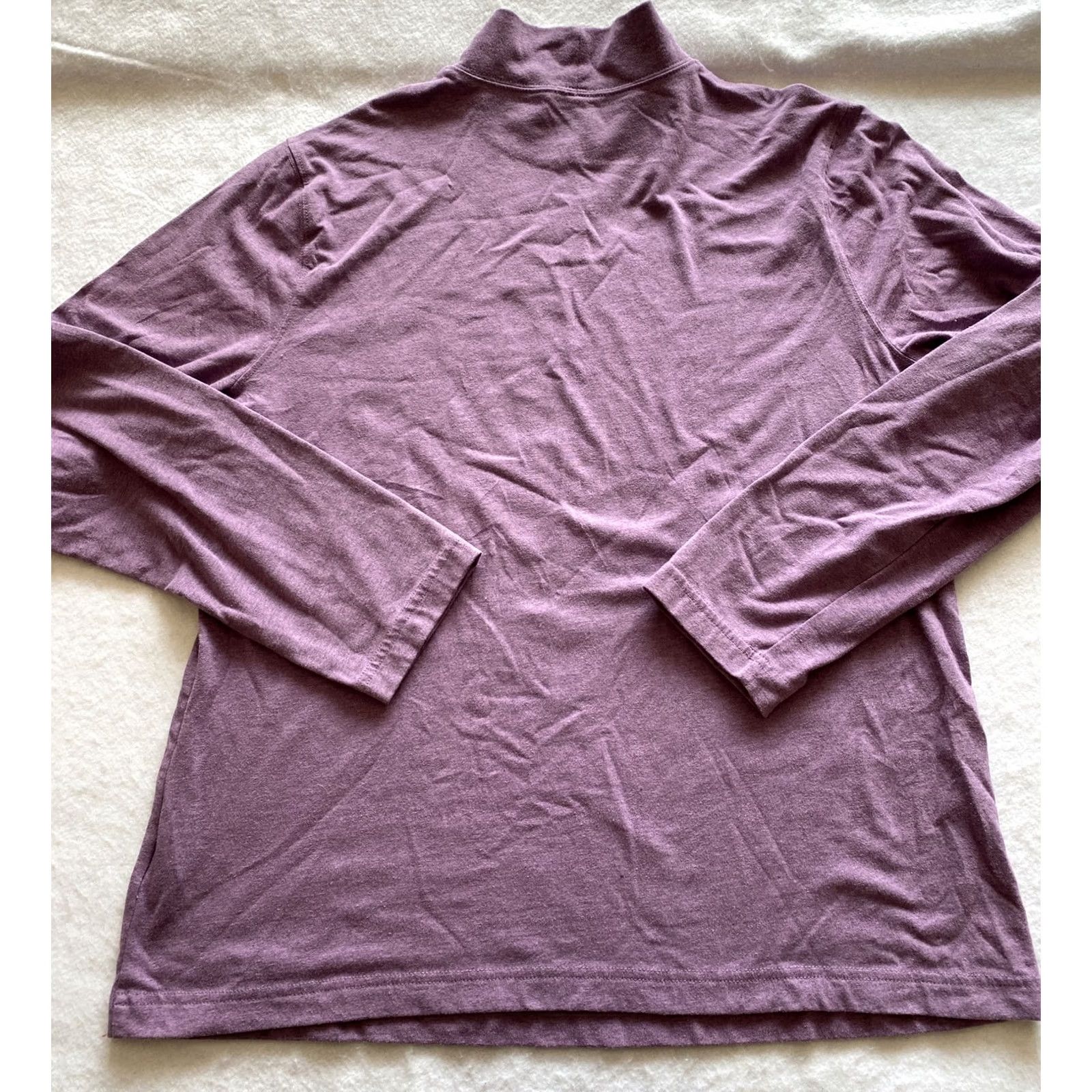 Croft & Barrow Croft & Barrow Shirt Women’s XL Purple Long Sleeve Mock Neck Casual Cotton Spandex Regular Adults Womens Size XL / US 12-14 / IT 48-50 - 6 Thumbnail