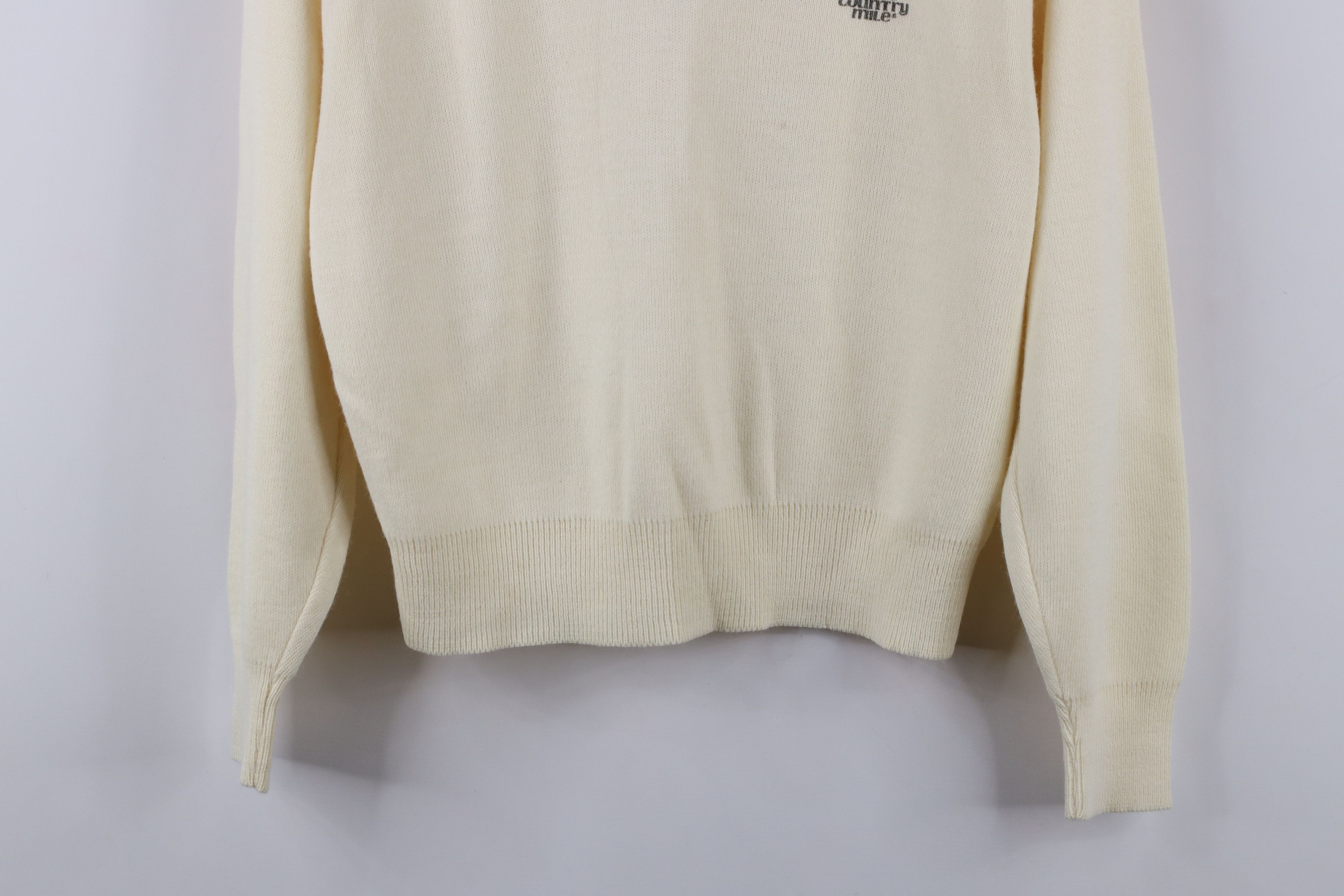 Vintage Vintage 70s Streetwear Feed Farmer Knit Sweater Cream USA Size L / US 10 / IT 46 - 3 Thumbnail