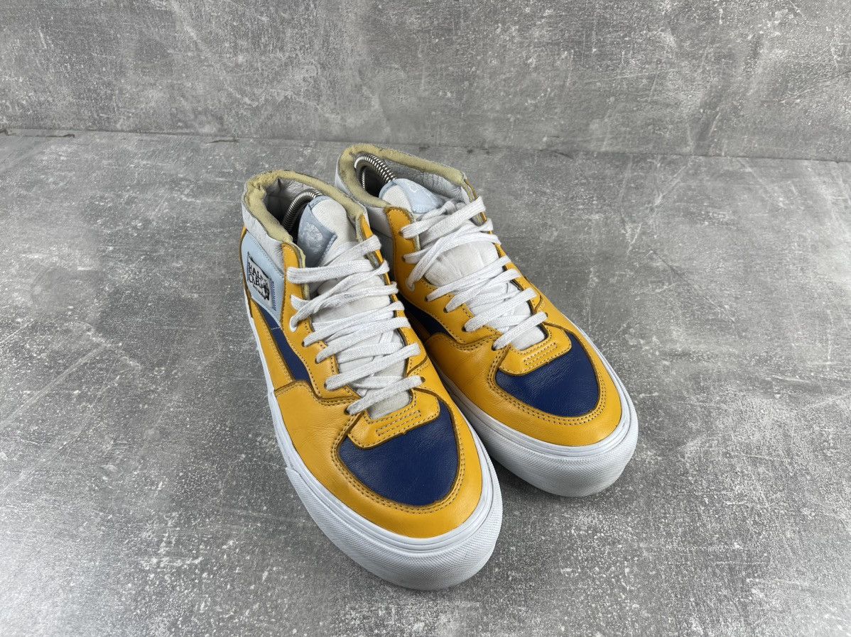 Vans Vans Half Cub Vault Leather Sneaker Shoes Blue/Yellow Size US 10 / EU 43 - 3 Thumbnail