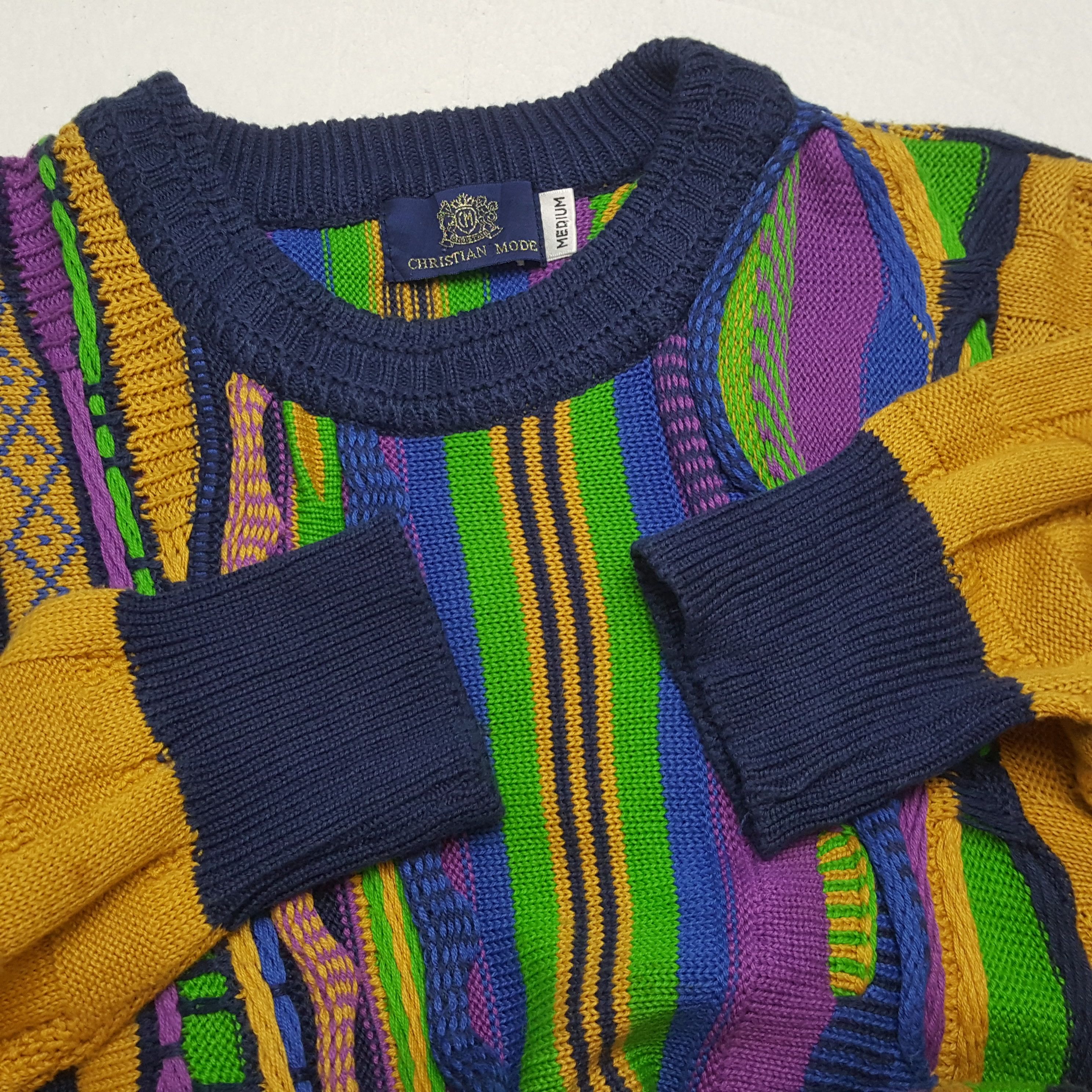 Vintage CHRISTIAN MODE Nice Design Knitwear Sweatshirt Size US S / EU 44-46 / 1 - 8 Thumbnail