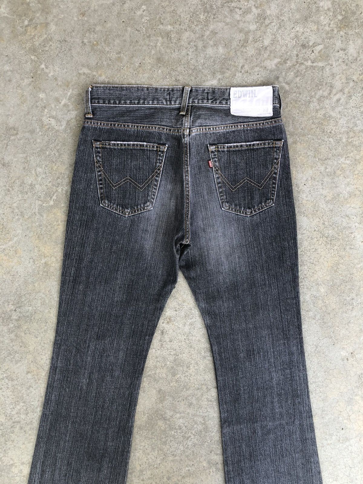 If Six Was Nine Japanese Edwin XU Flared Jeans Distressed Bootcut Size US 32 / EU 48 - 8 Thumbnail