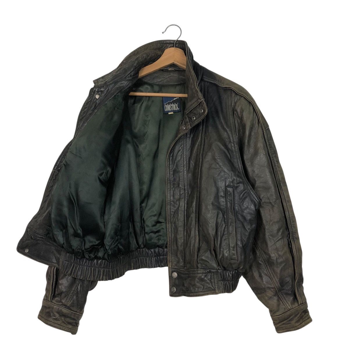 Japanese Brand Robert Comstock Vintage Black Leather Bomber Jacket Size US M / EU 48-50 / 2 - 12 Thumbnail