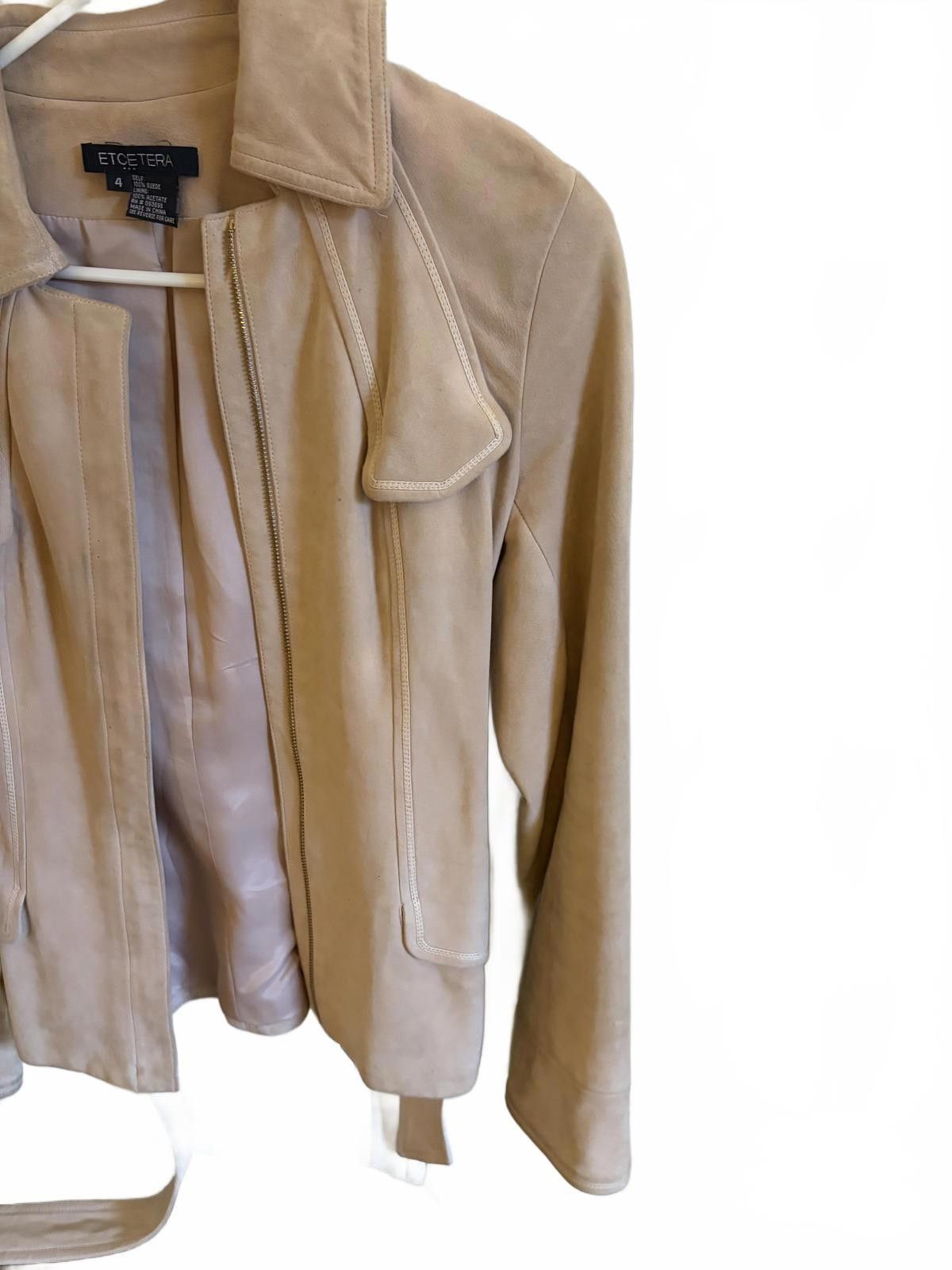 Other ETCETERA Pink/Beige Suede Jacket Size 4 Size S / US 4 / IT 40 - 2 Thumbnail