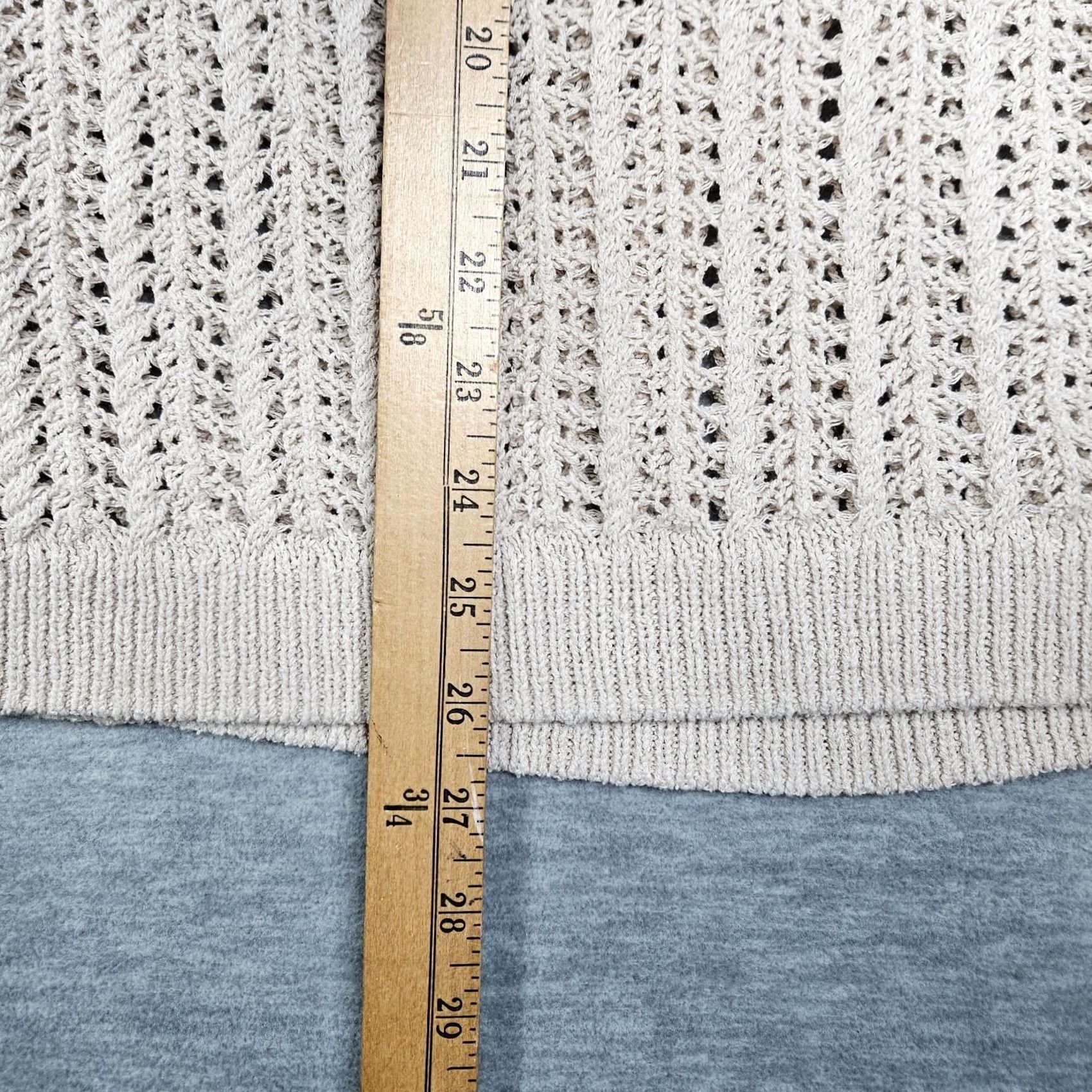 J. Jill J.JILL Beige Beachy Open Knit Tunic Sweater Women's Size M Size M / US 6-8 / IT 42-44 - 4 Thumbnail
