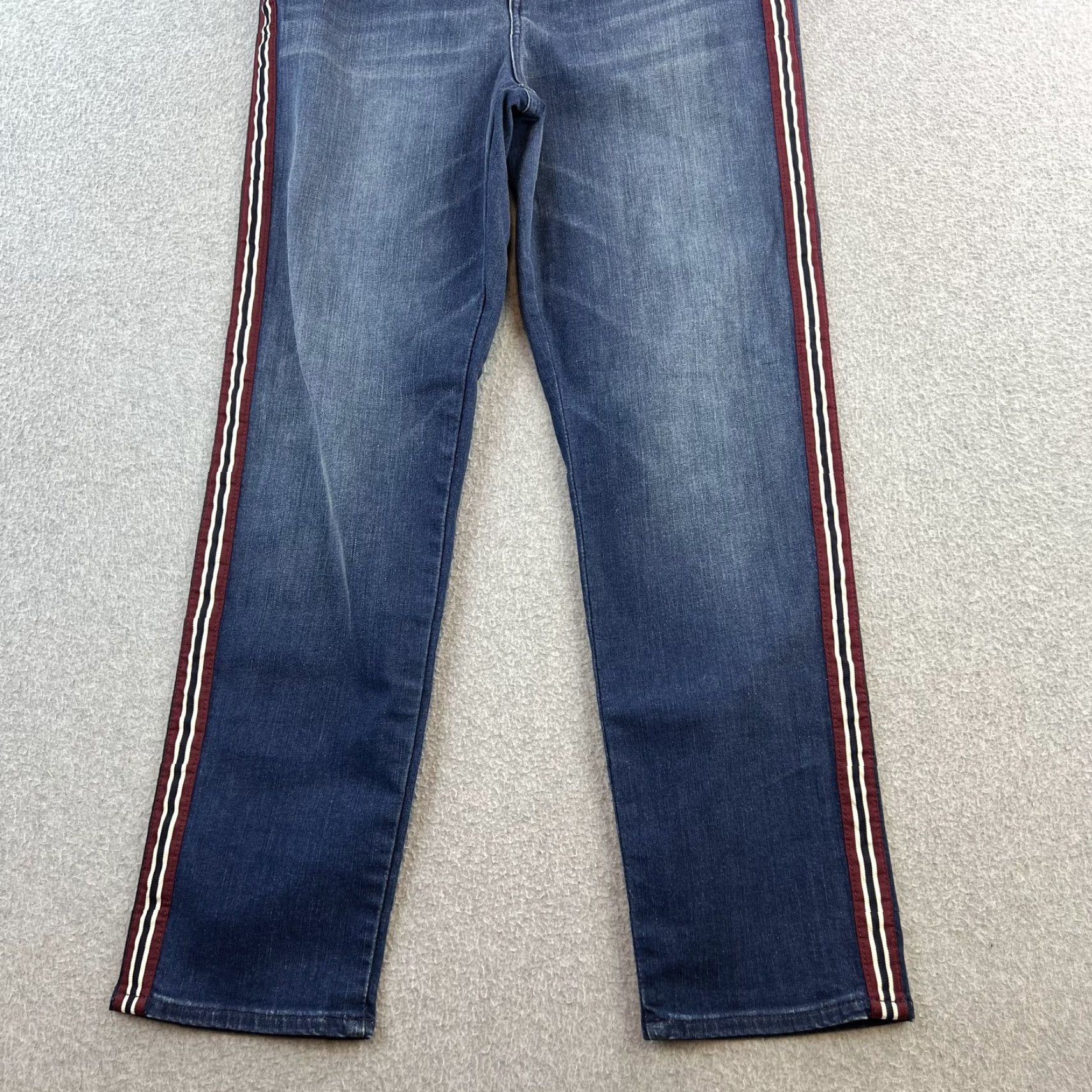 Madewell Madewell Jeans Womens 28 Blue Stovepipe High Rise Stripe Side Straight Leg Denim Size 28" / US 6 / IT 42 - 7 Thumbnail