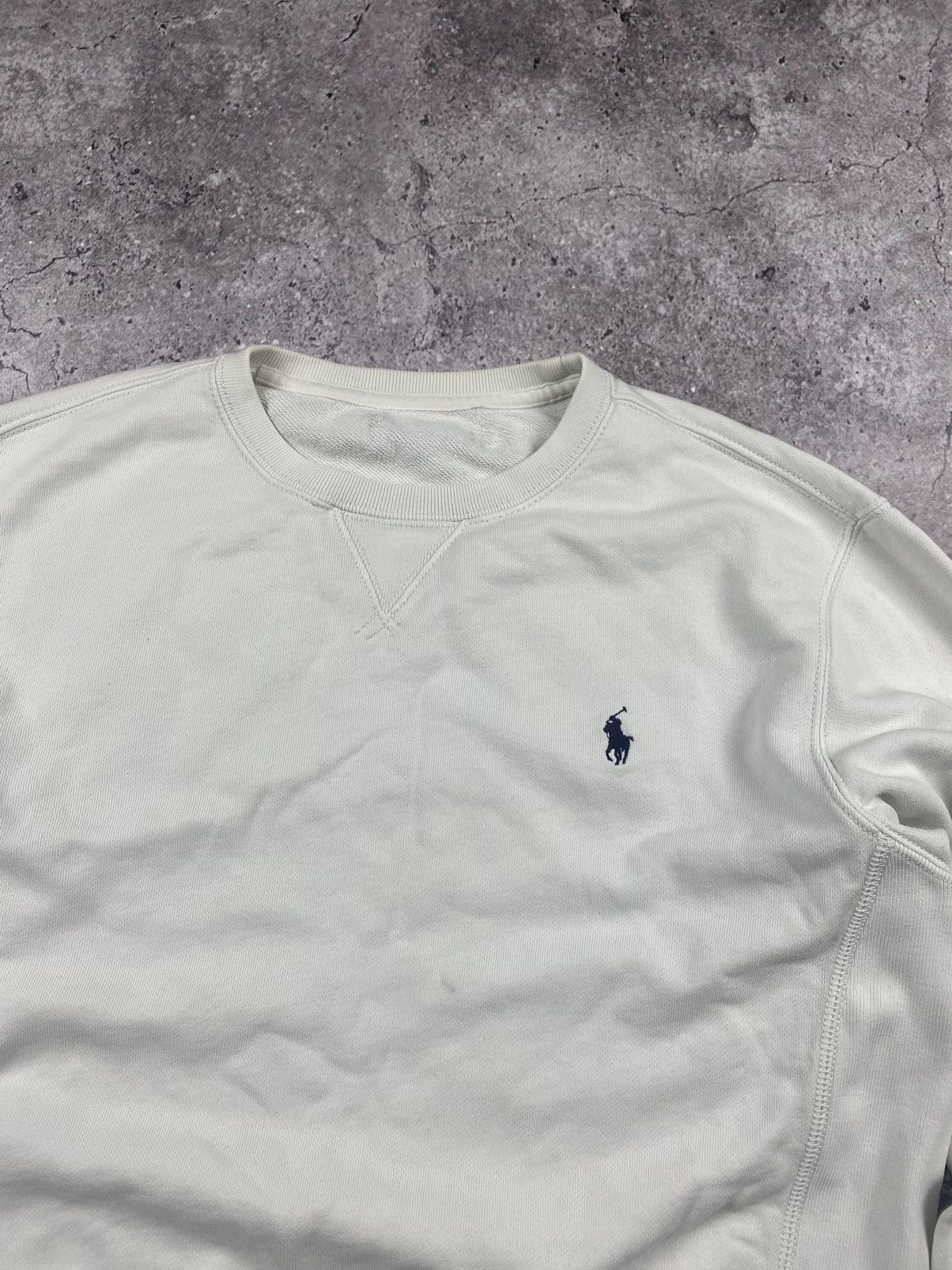 Polo Ralph Lauren × Vintage Polo Ralph Lauren vintage y2k white/cream sweatshirt Size US M / EU 48-50 / 2 - 3 Thumbnail