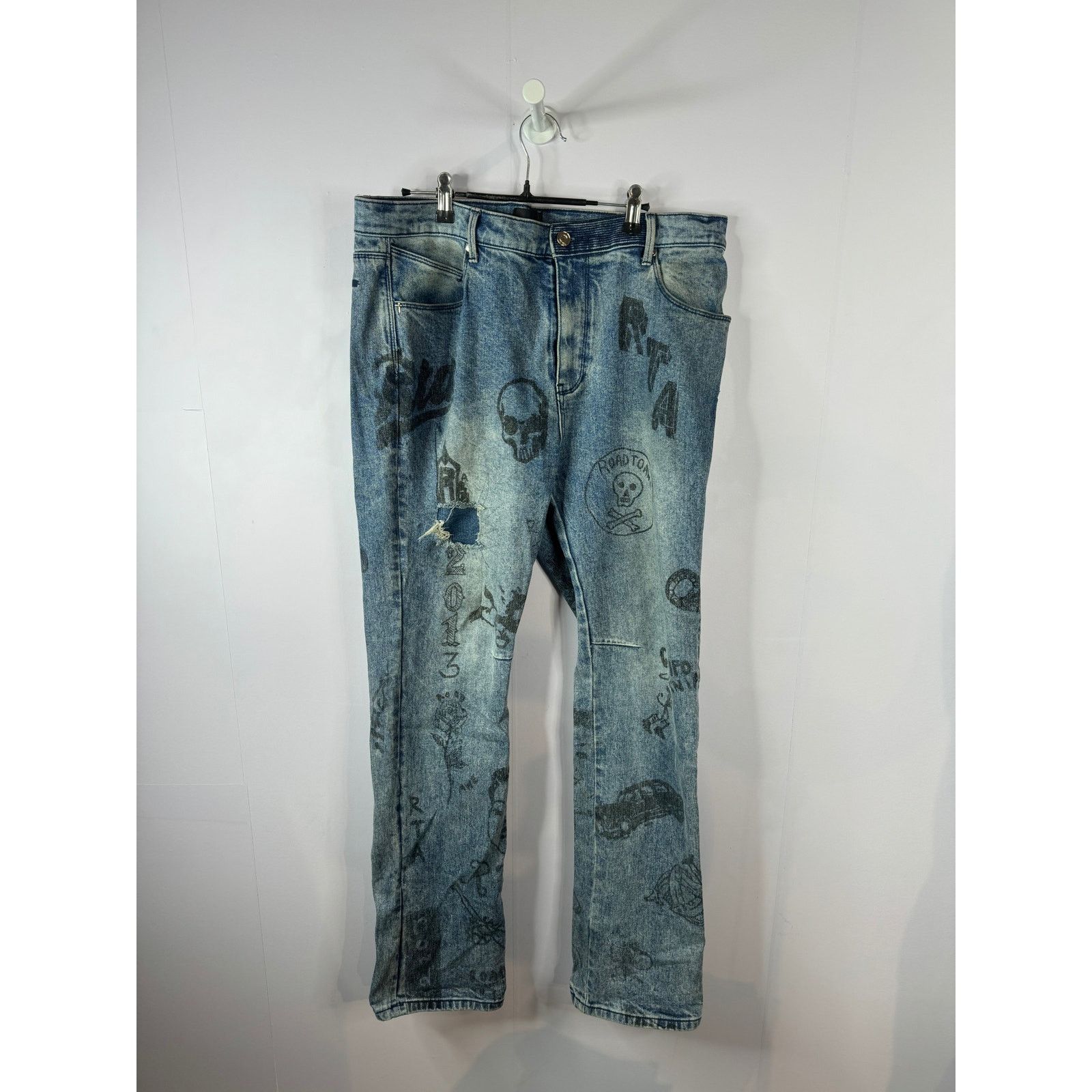Rta RTA Jeans Blue Distressed Used 34 Size US 34 / EU 50 - 1 Thumbnail