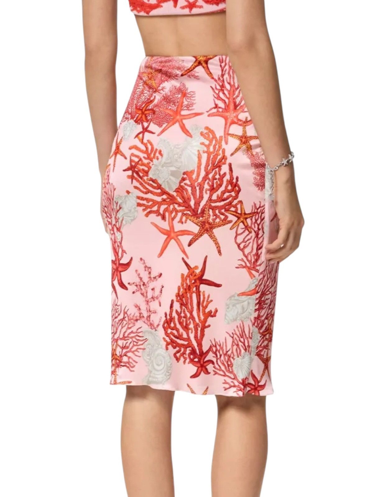Versace Versace Marine Print Draped Skirt – Size IT 38 Size 26" / US 2 / IT 38 - 4 Thumbnail