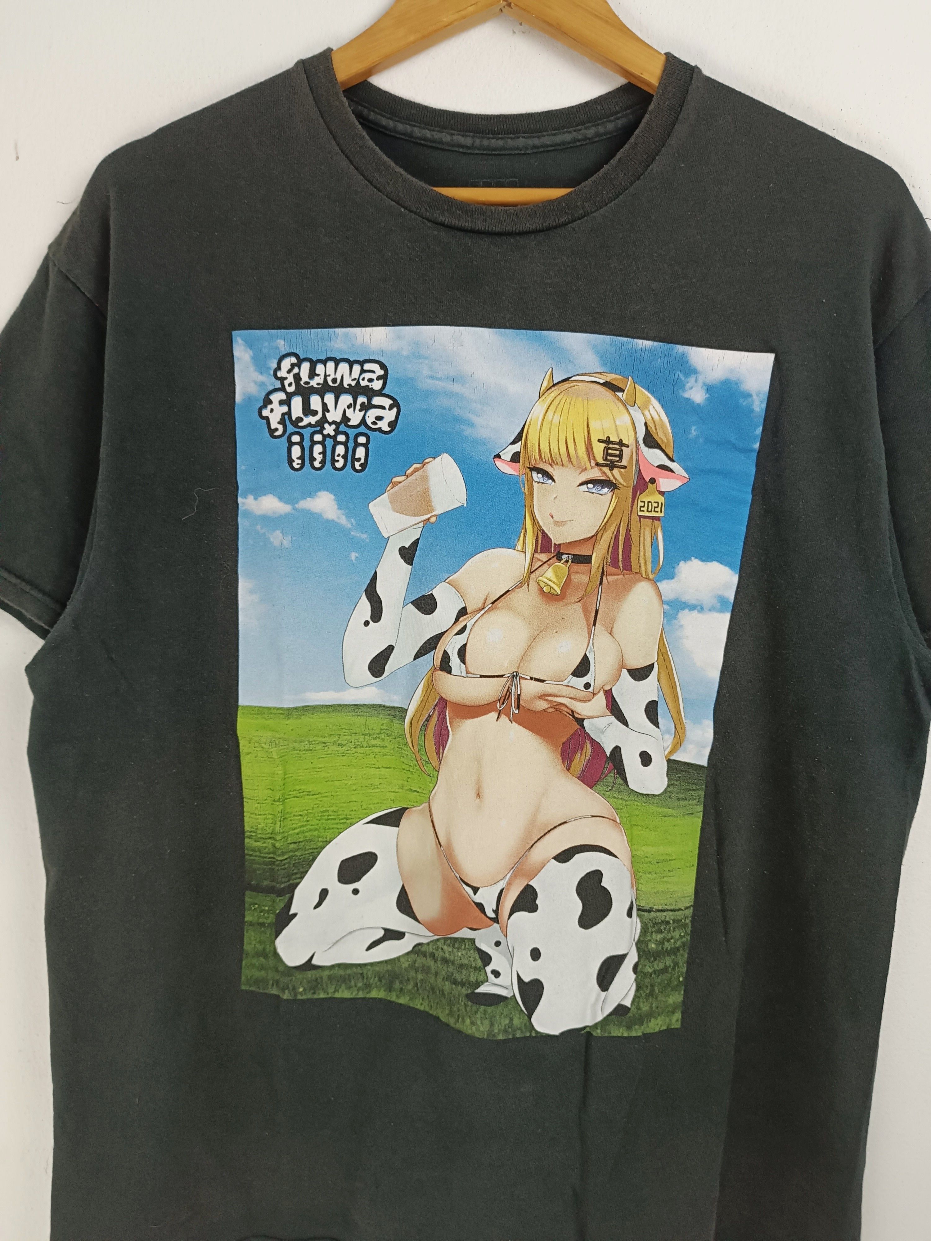 Anime VINTAGE FUWA FUWA MOMMY MILKERS SEXY CUTE PORN HUMOR TEE Size US L / EU 52-54 / 3 - 7 Thumbnail