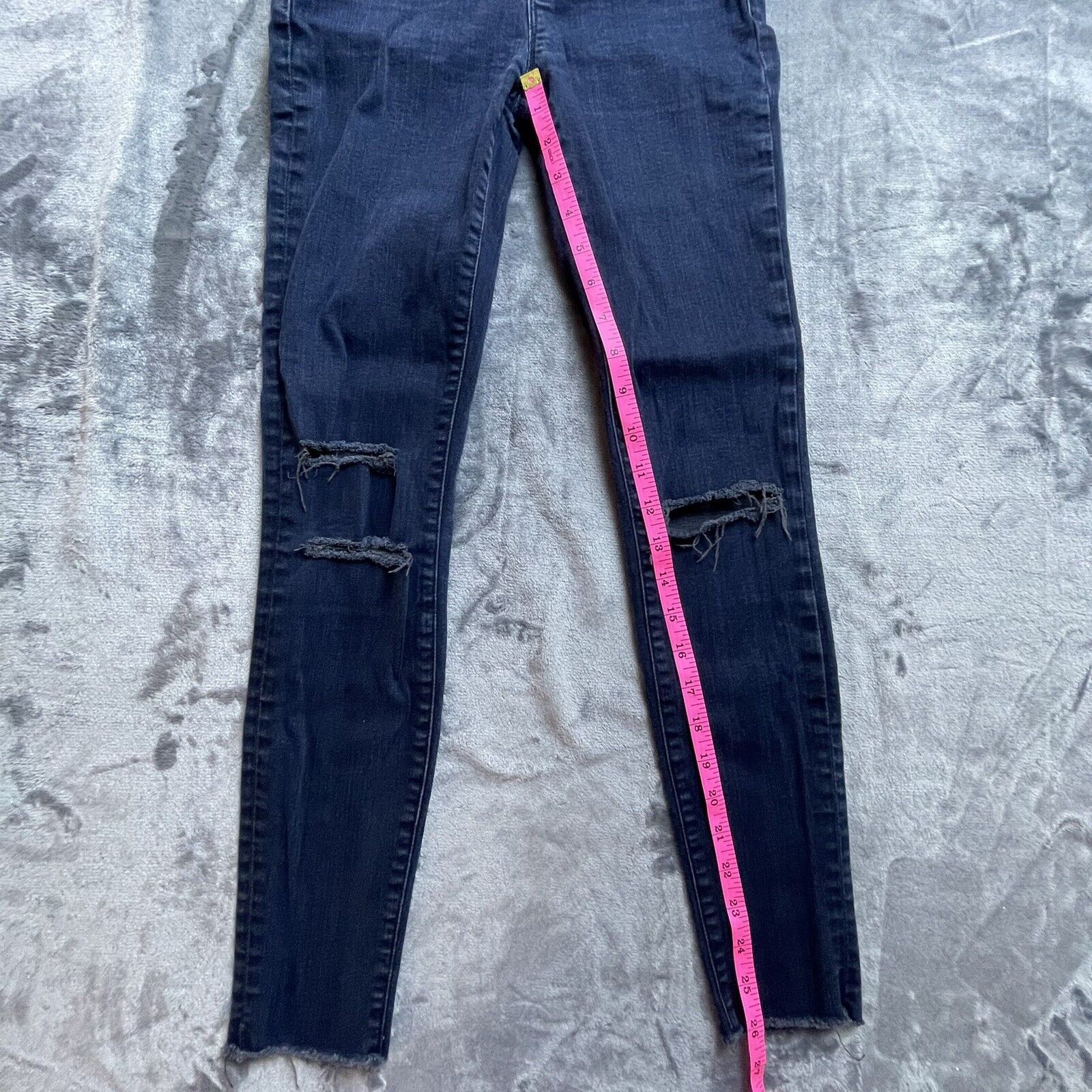 J Brand J Brand Jeans Womens 25 Cropped Skinny Blue Mercy Distressed Size 25" / US 0 / IT 36 - 4 Thumbnail