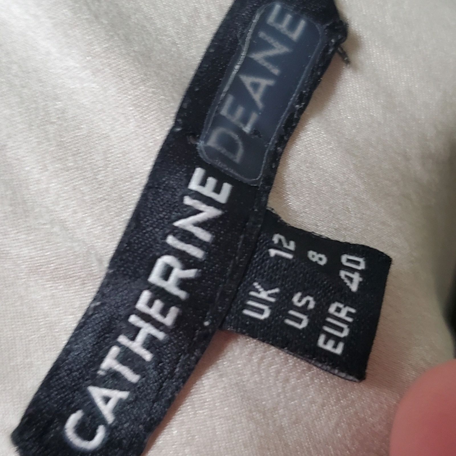 Other Catherine Deane Off-White Lace Top Navy Bottom Trixie Gown Size M / US 6-8 / IT 42-44 - 17 Thumbnail