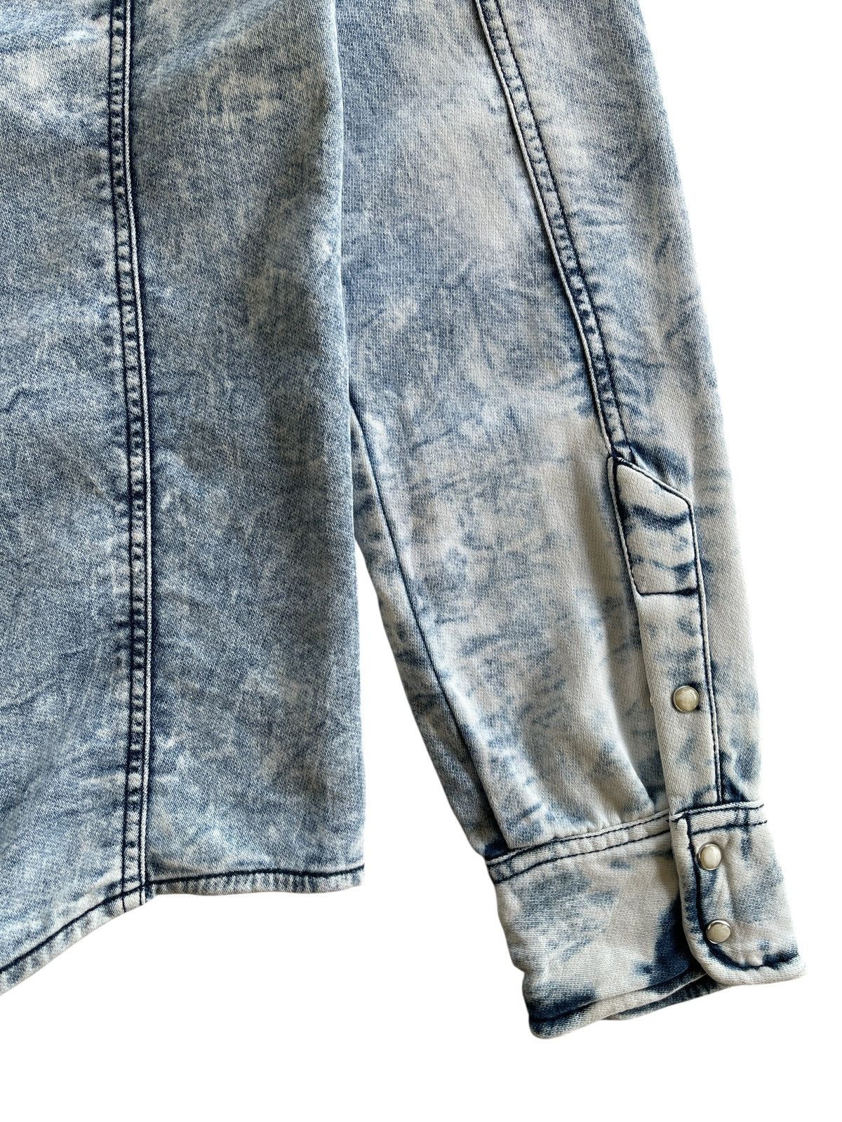In The Attic Acid Washed Denim Western Shirt Size US S / EU 44-46 / 1 - 13 Thumbnail
