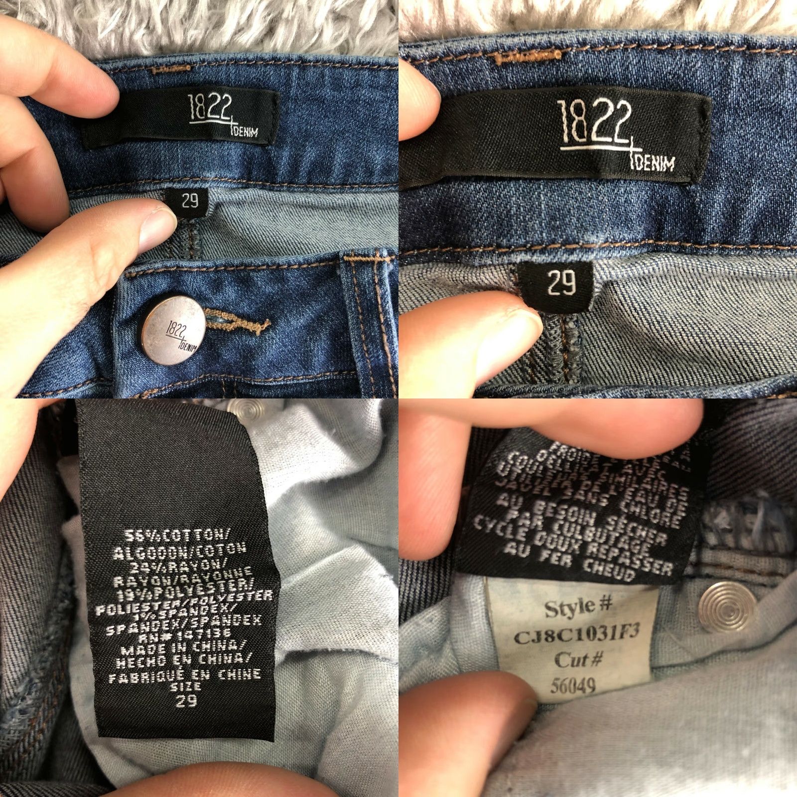Vintage 1822 Denim Jeans Womens Size 29 Mid Rise Skinny Blue Medium Wash Denim Regular Rise Mens? No, Women. Size 29" - 8 Thumbnail