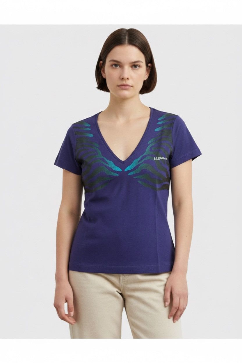 Iceberg ICEBERG Ice Jeans Violet Graphic Tee - Archive Y2K - NWT Size M / US 6-8 / IT 42-44 - 1 Thumbnail