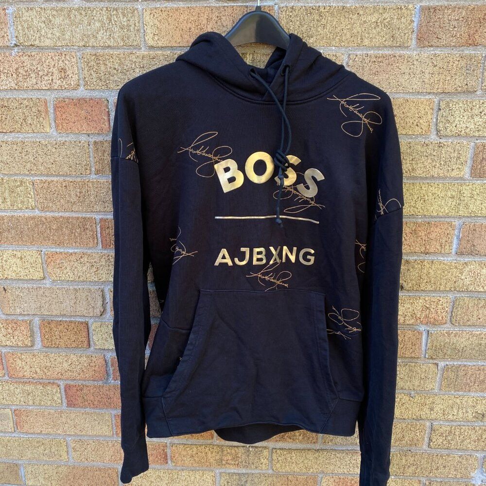 Hugo Boss Men's Black Hugo Boss X Ajbxng Relaxed-fit Hoodie Anthony J Size US L / EU 52-54 / 3 - 9 Thumbnail