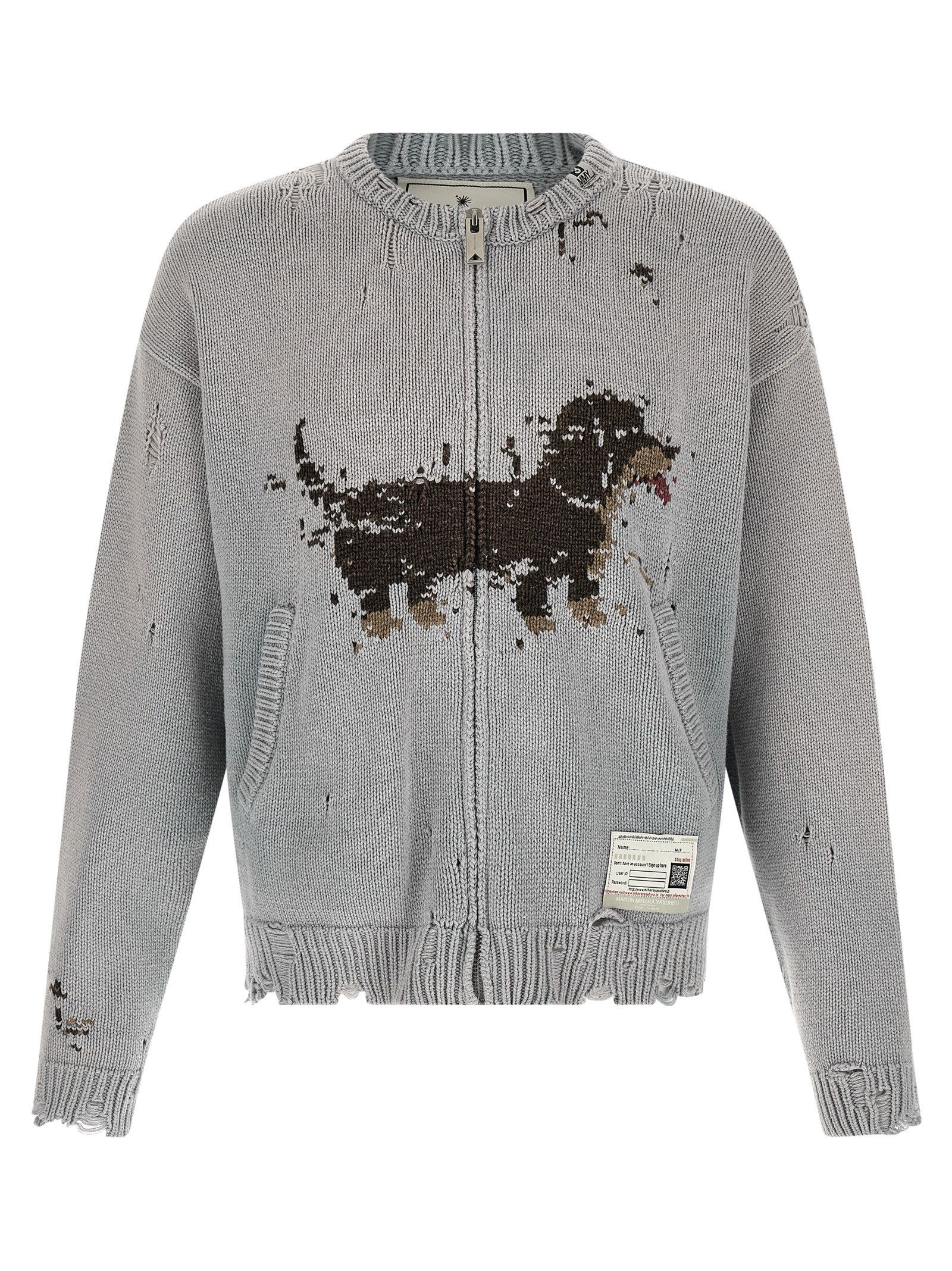 Maison MIHARA YASUHIRO 'Dog Jacquard Knit' cardigan Size US M / EU 48-50 / 2 - 1 Thumbnail