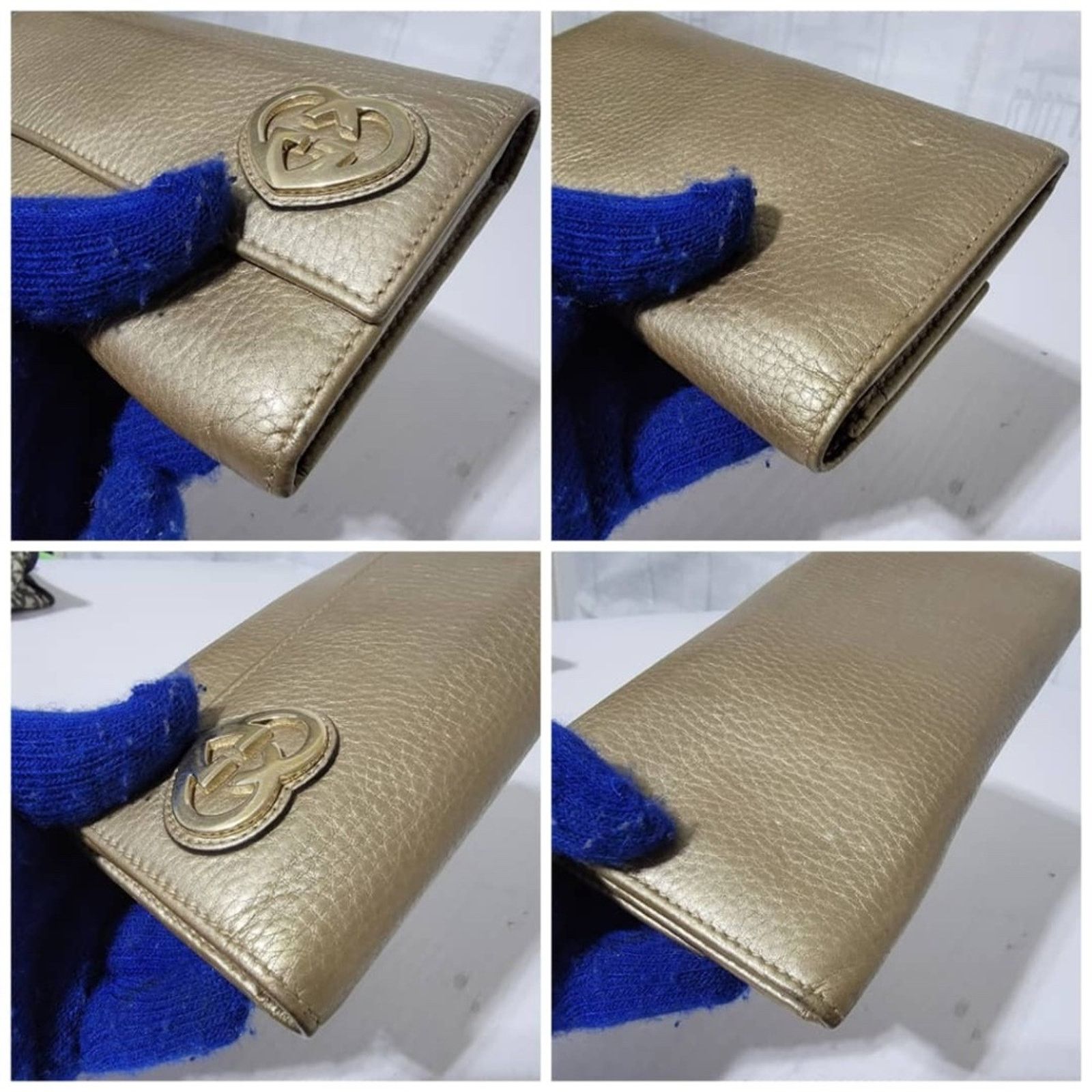 Gucci Authentic Gucci Lovely Heart Wallet Gold Size ONE SIZE - 11 Thumbnail