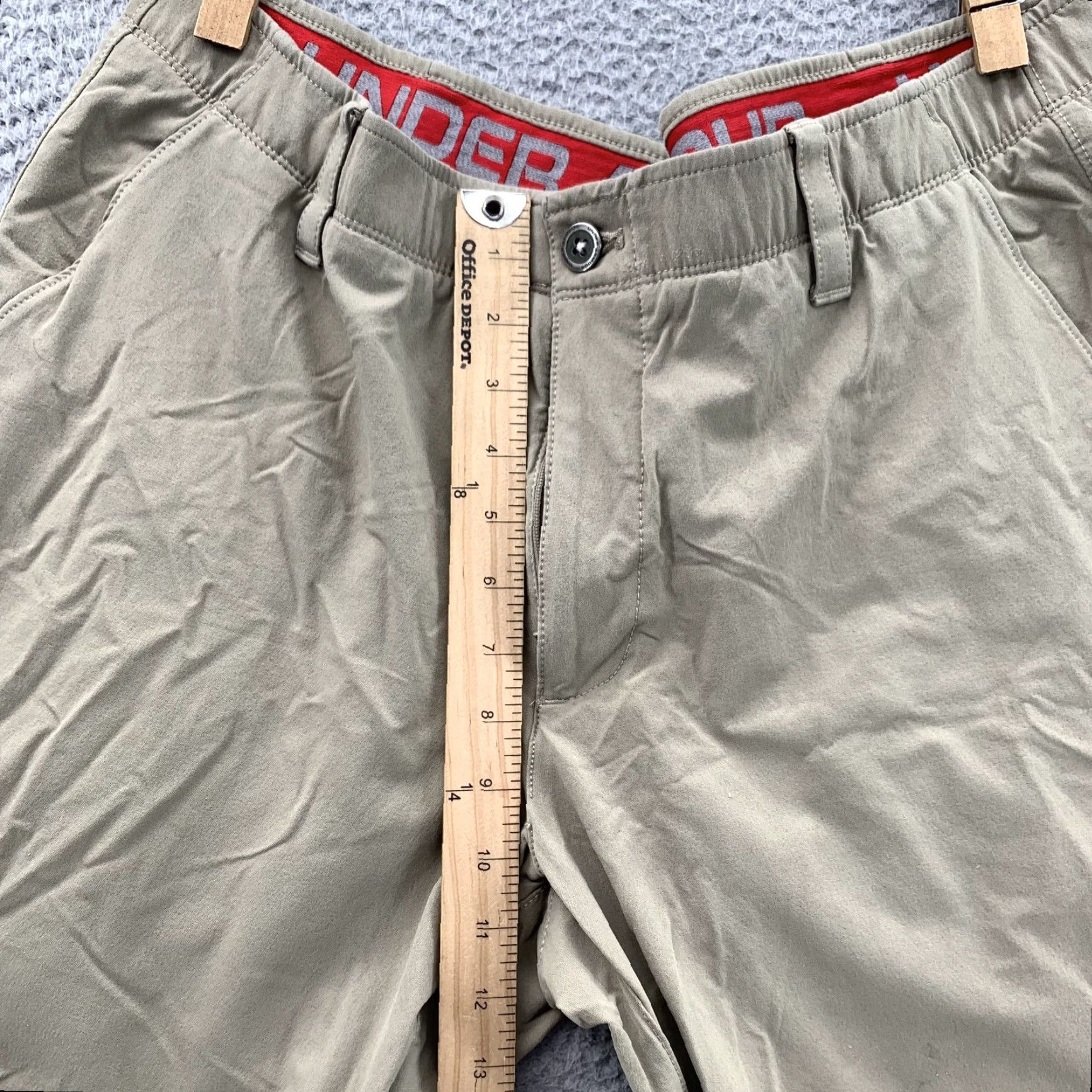 Bonobos Under Armour Pants Mens 35x31 Khaki Chino Performance Tech Golf Drive Flex Breathable Lightweight 35x31 Mens Clothing Pants Regular Beige 90s? Size US 35 - 5 Thumbnail