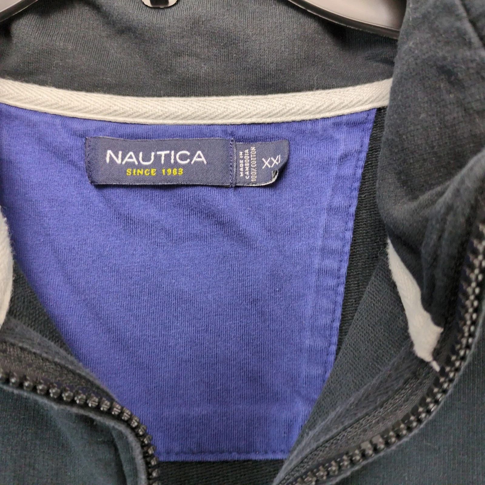 Nautica Vtg Nautica Pullover 1/4 Zip Sweatshirt XXL White Stitching Size US XXL / EU 58 / 5 - 3 Thumbnail