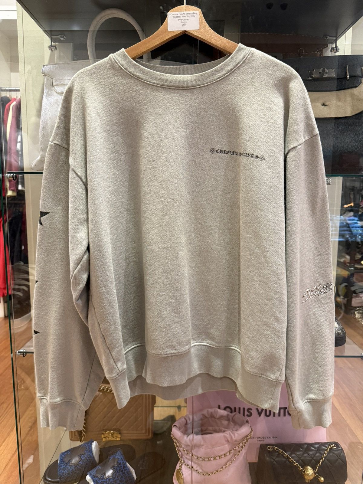 Chrome Hearts Chrome hearts matty boy grey suggest hoodie | Grailed