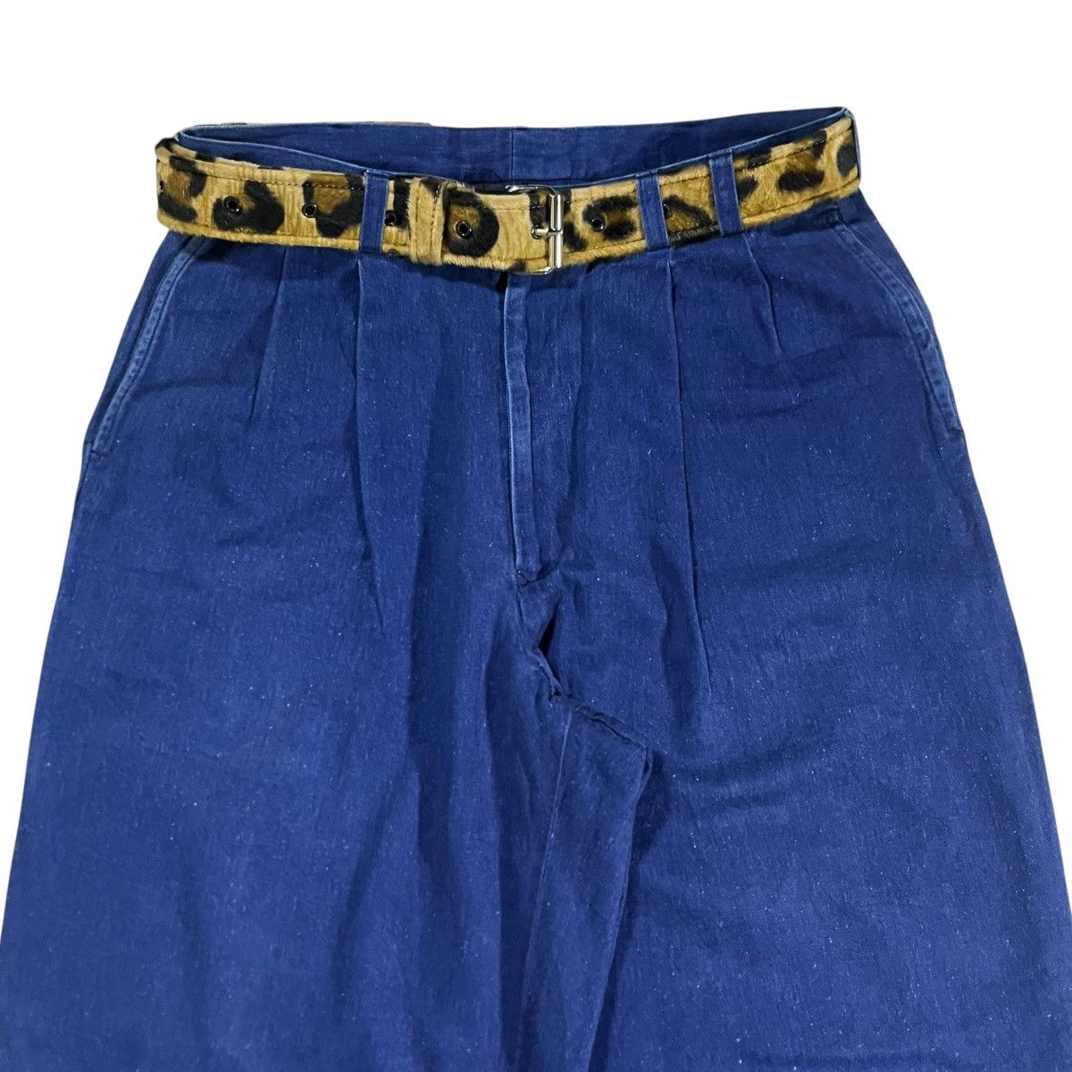 Issey Miyake Papas Maniere De Heming Plated Denim Pants Size US 29 - 2 Thumbnail