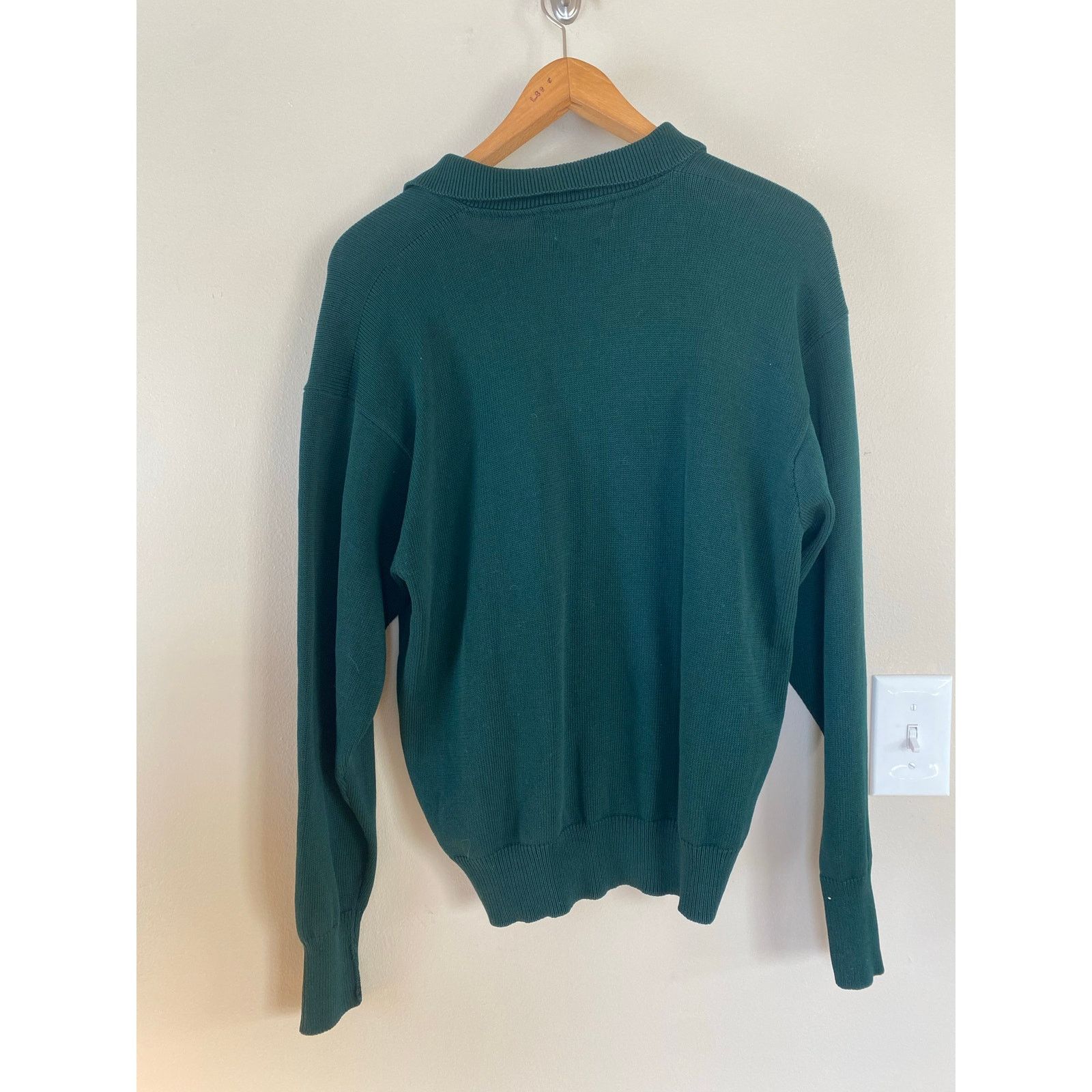 Polo Ralph Lauren × Ralph Lauren × Vintage Polo Ralph Lauren Cotton Pullover Sweater XL Green Purp Pony Size US XL / EU 56 / 4 - 3 Thumbnail