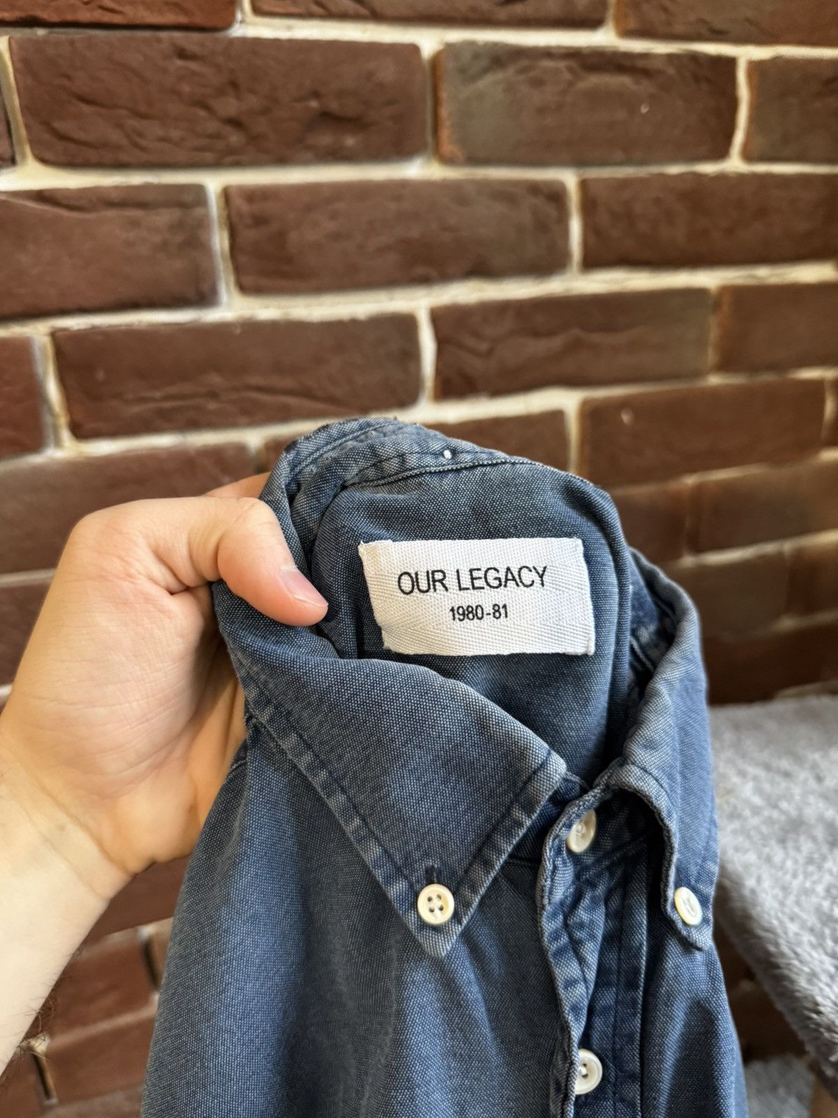Our Legacy Rare Vintage Our Legacy Indigo Button Up Shirt Shirting Size US S / EU 44-46 / 1 - 11 Thumbnail