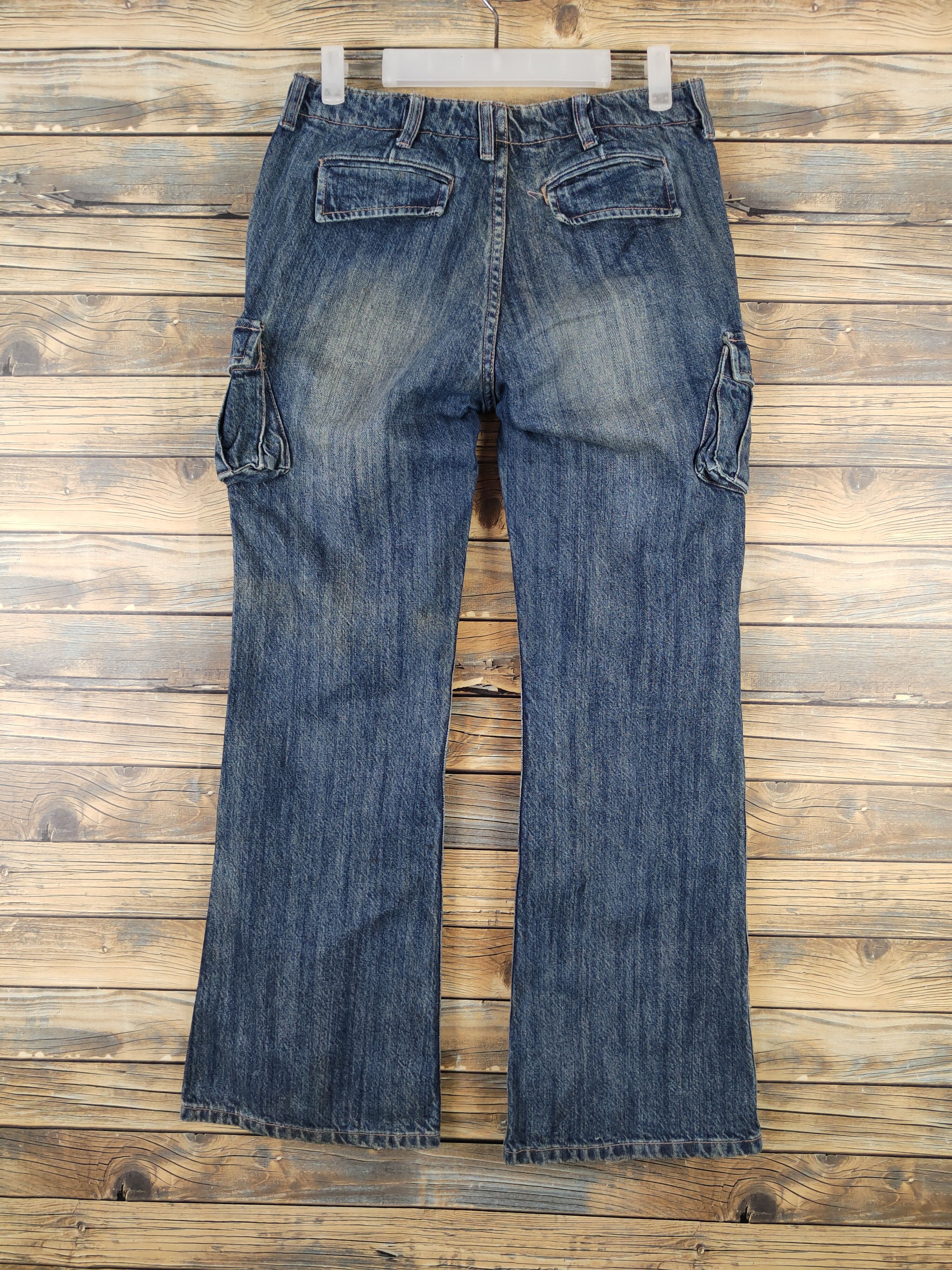 Japanese Brand DL Japan vintage Blue Distressed Ripped denim Jeans #191 Size US 28 / EU 44 - 7 Thumbnail