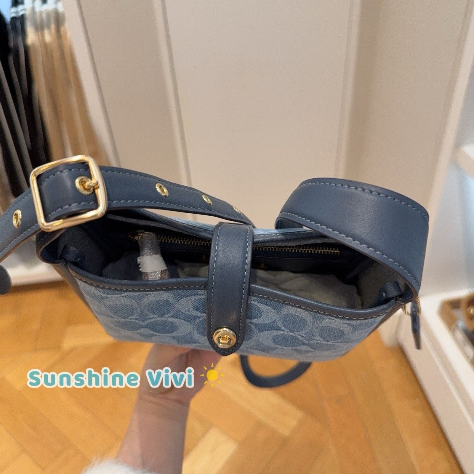 Coach Coach Hadley Mini Crossbody Bag CCZ44 denim/Gold/Indigo Size ONE SIZE - 7 Thumbnail
