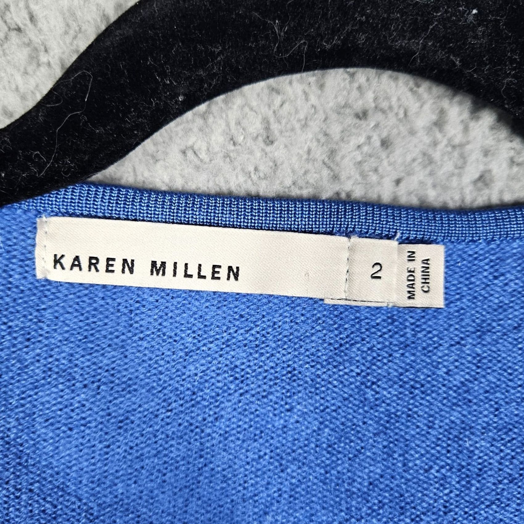 Karen Millen Keren Millen Sweater Womens 2 Blue Women cropped Sleeve cashmere Size Size XS / US 0-2 / IT 36-38 - 8 Thumbnail