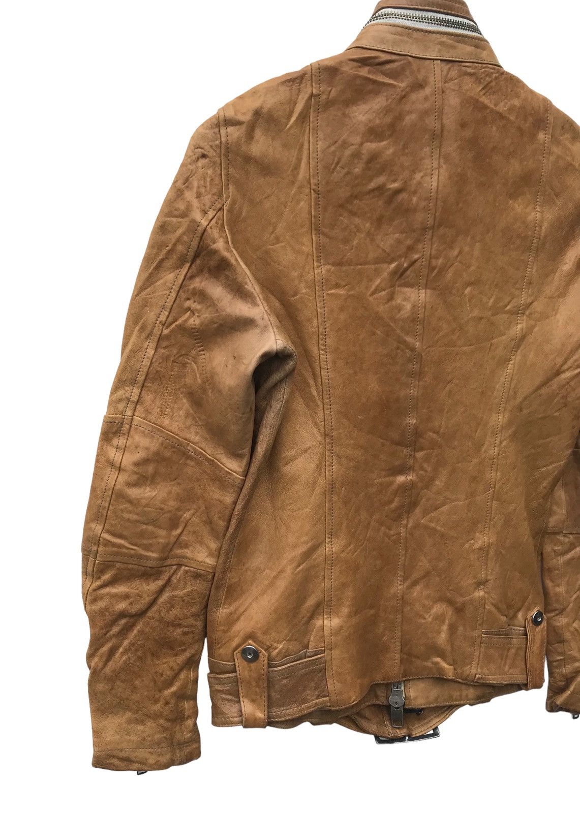 Leather Abx Biker Cafe Racer Leather Jacket Streetwear Jacket Size US S / EU 44-46 / 1 - 8 Thumbnail