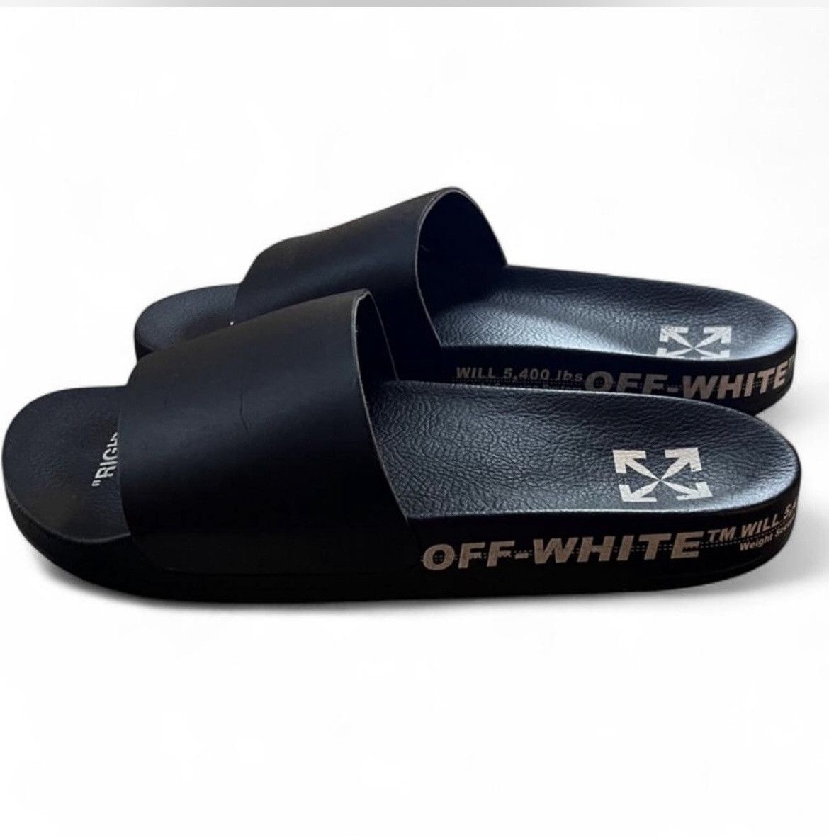 Off-White Authentic Off-White logo pool slides Size US 10 / EU 43 - 2 Thumbnail