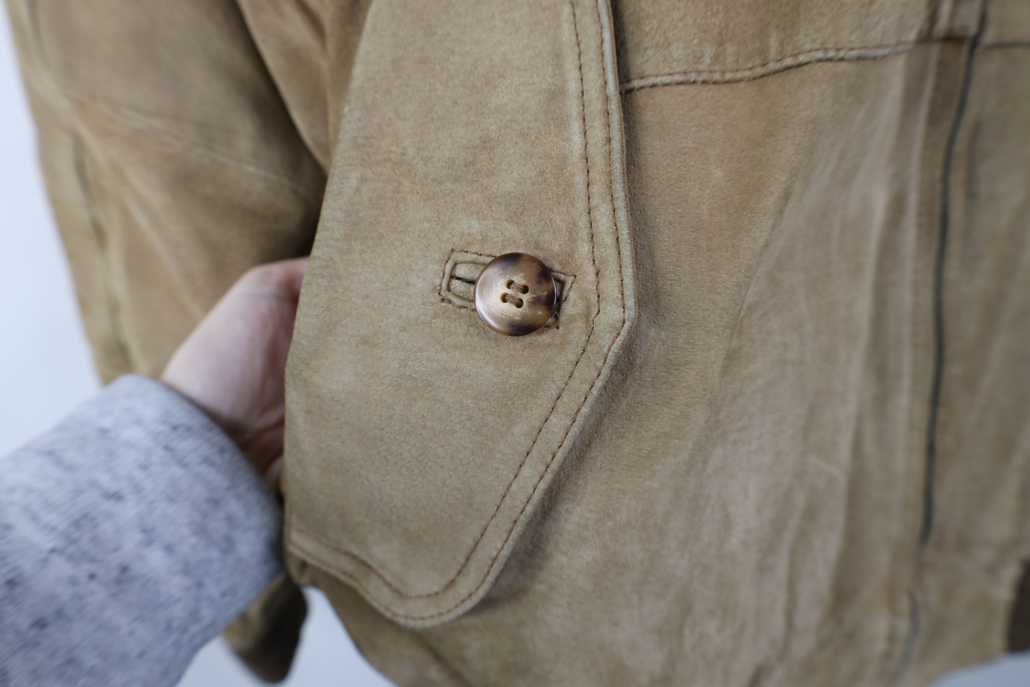 Vintage Vintage 90s Streetwear Suede Leather Cafe Bomber Jacket Size US L / EU 52-54 / 3 - 8 Thumbnail