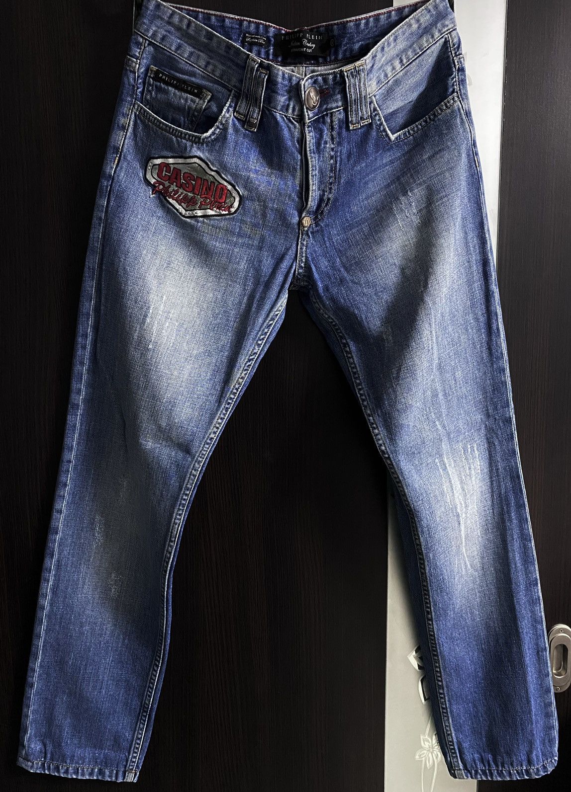 Philipp Plein Rare Philipp Plein Casino Washed Distressed Embroidered Logo Size US 31 - 3 Thumbnail