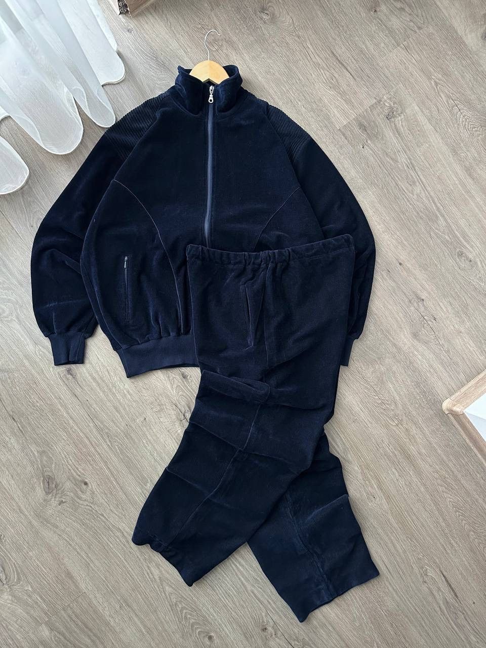 Vintage Vintage Japanese ISA Switzerland Blue Velvet Tracksuit Size 38R - 5 Thumbnail