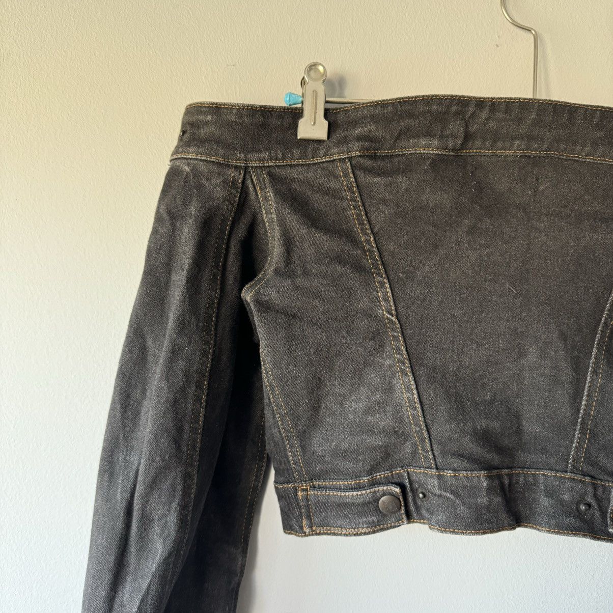 Jean Paul Gaultier Vintage 90s Gaultier Junior Off Shoulder Jacket Denim Top Size M / US 6-8 / IT 42-44 - 5 Thumbnail