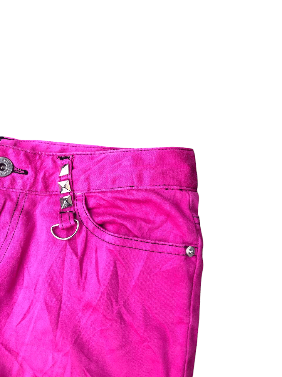 Japanese Brand Super lovers rock Balck pink Pants Size 27" / US 4 / IT 40 - 2 Thumbnail