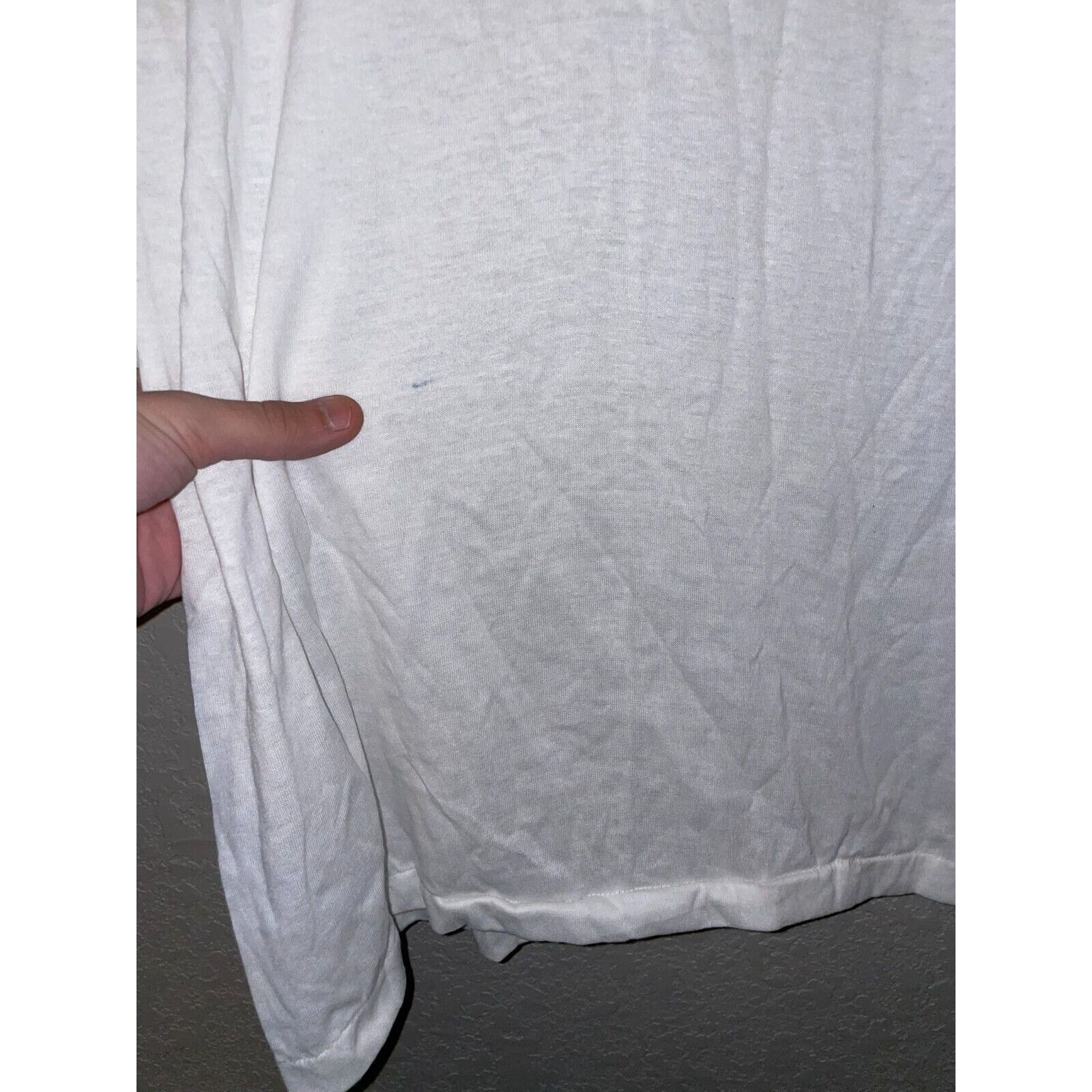 Vintage Vintage White Long Sleeve Shirt Test Print Tee 80s VTG Size US M / EU 48-50 / 2 - 3 Thumbnail