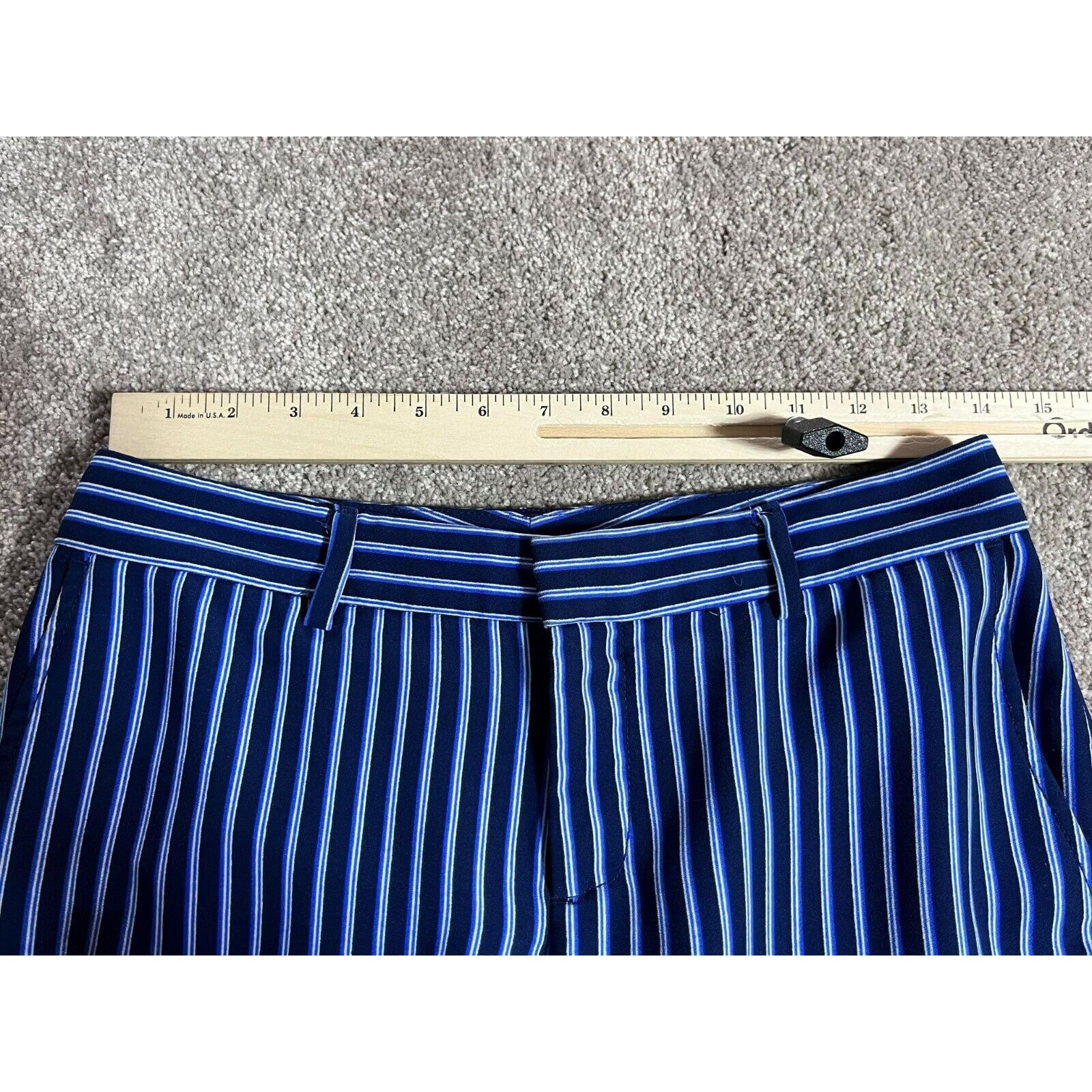 Banana Republic Banana Republic Pants Womens 0 Ryan Striped Tapered Blue Size 25" / US 0 / IT 36 - 3 Thumbnail